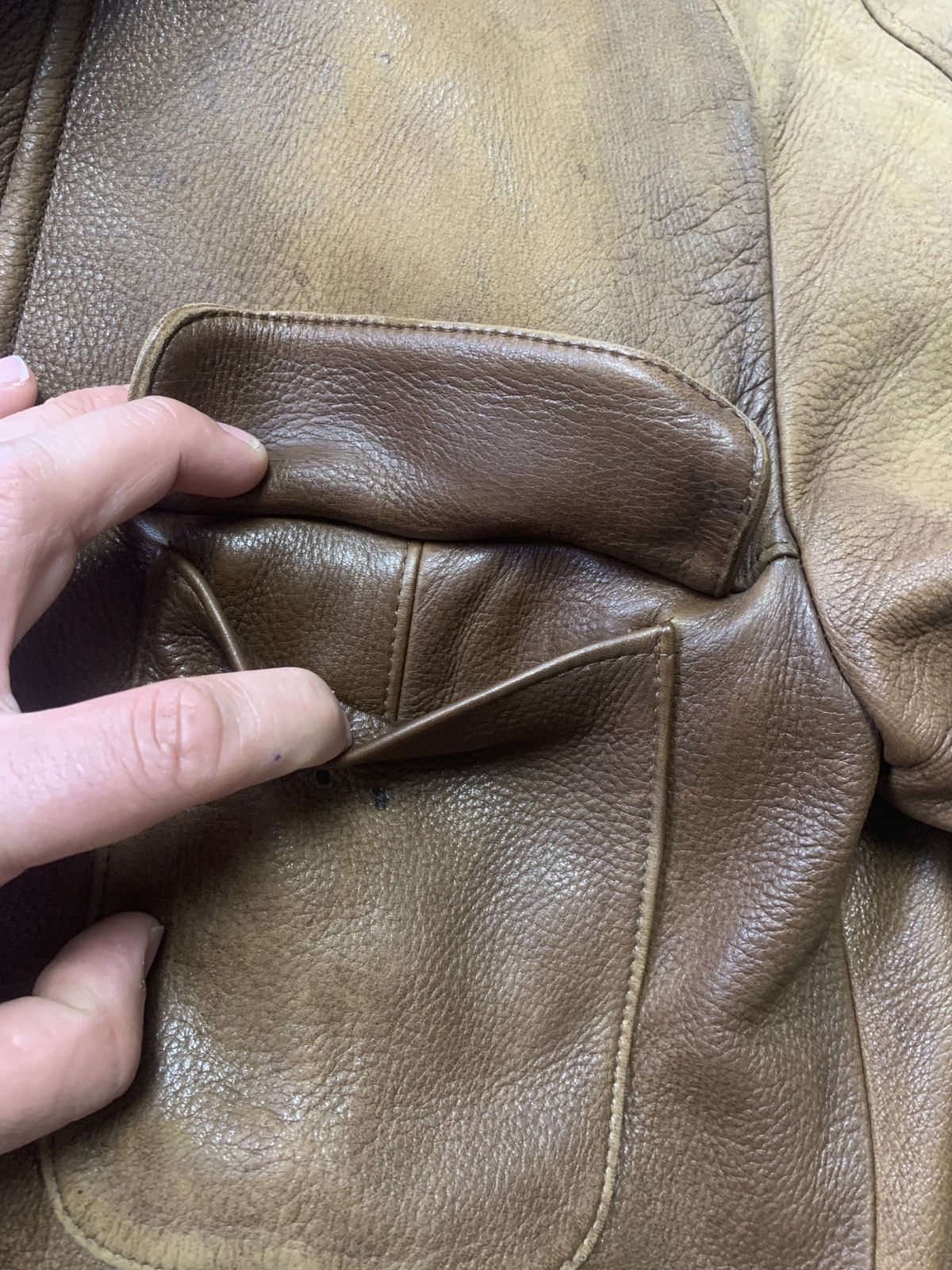 Genuine Leather × Vintage Vintage Brown Long Leather Coat Hirschleder VON TedColohn Size US M / EU 48-50 / 2 - 5 Thumbnail