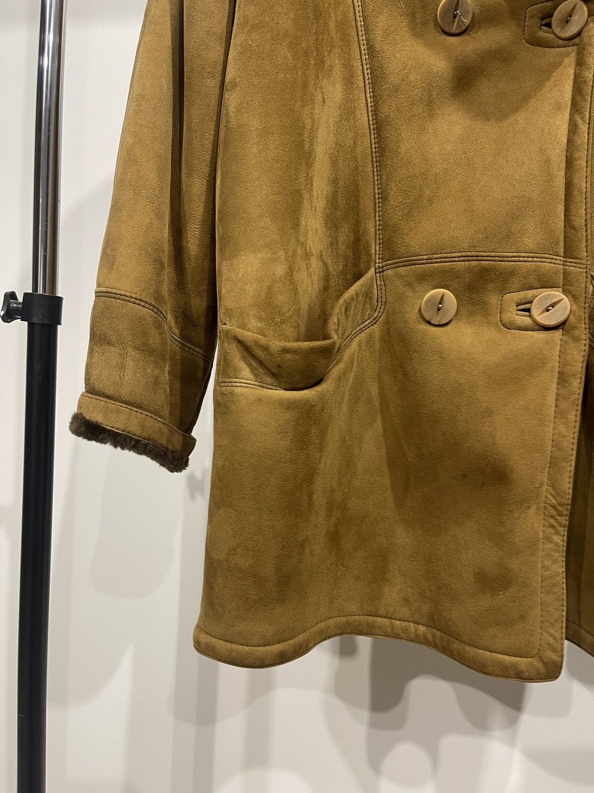 Gimo's Gimo’s Vintage 80s Shearling Coat Brown Suede Leather M/L Size US L / EU 52-54 / 3 - 3 Thumbnail