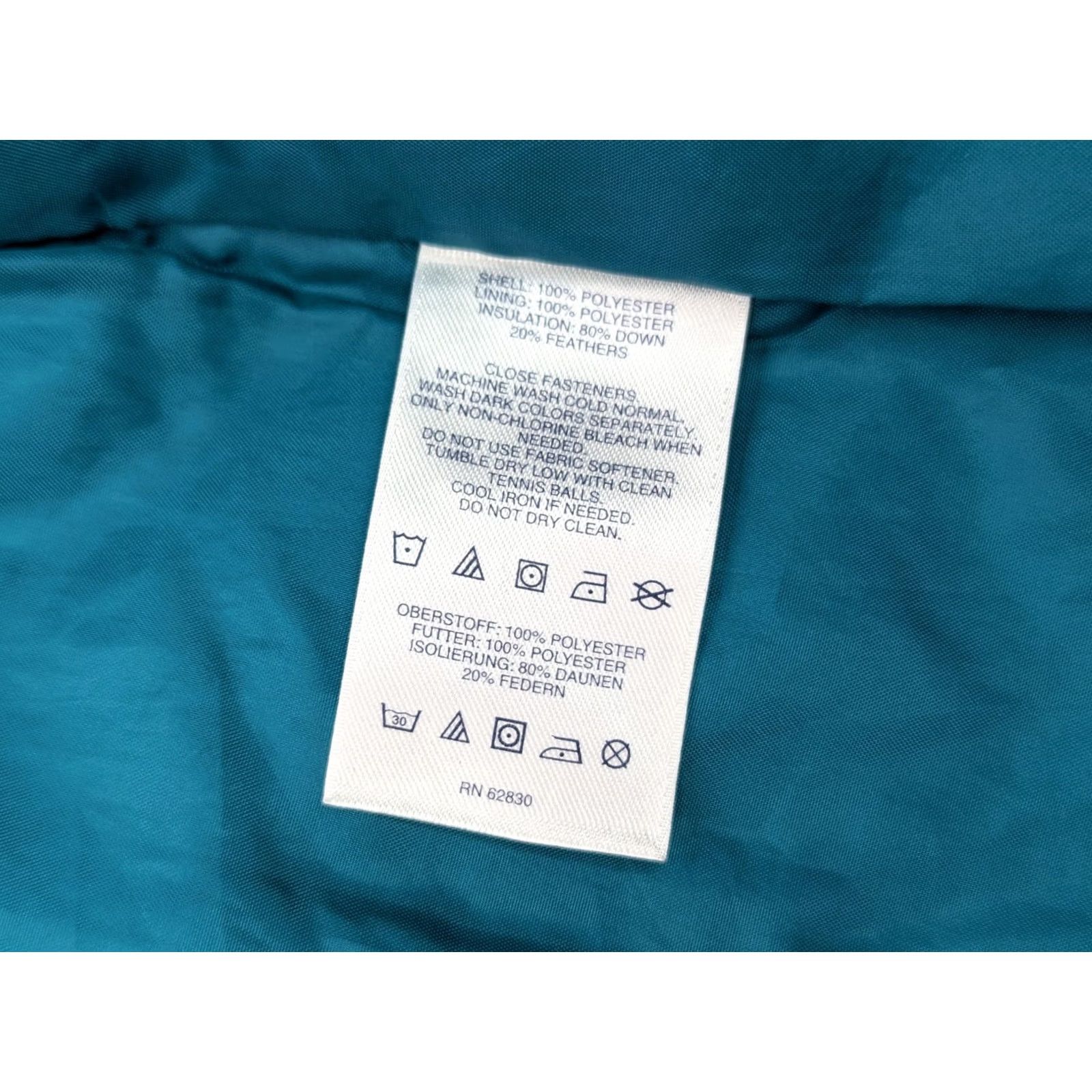 Lands' End Lands' End Puffer Vest Men M Down Insulated Teal Blue-Green Solid Short Stand-Up Collar Quilted Jacket/Coat Style (44" Chest) Regular Fit Adult Mens Size US M / EU 48-50 / 2 - 3 Thumbnail