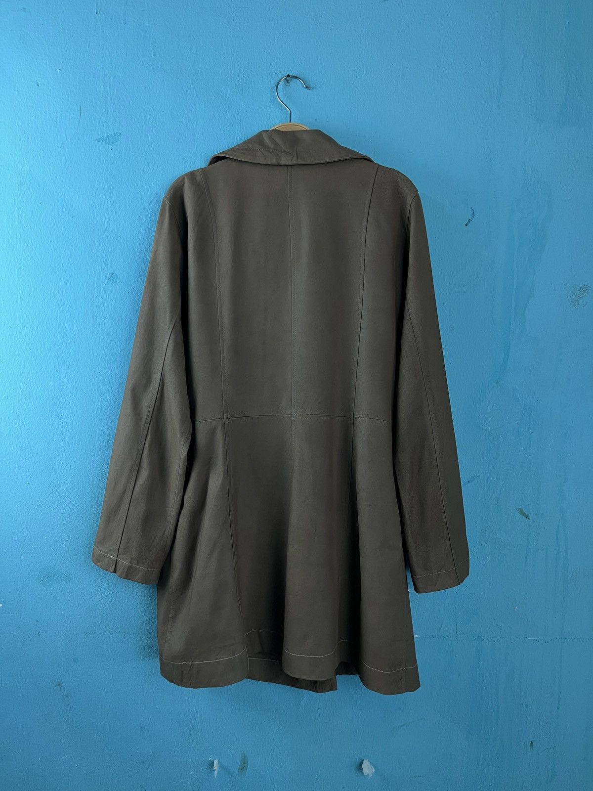 Balmain × Genuine Leather Balmain Paris Suede Leather Coat Size S / US 4 / IT 40 - 3 Thumbnail
