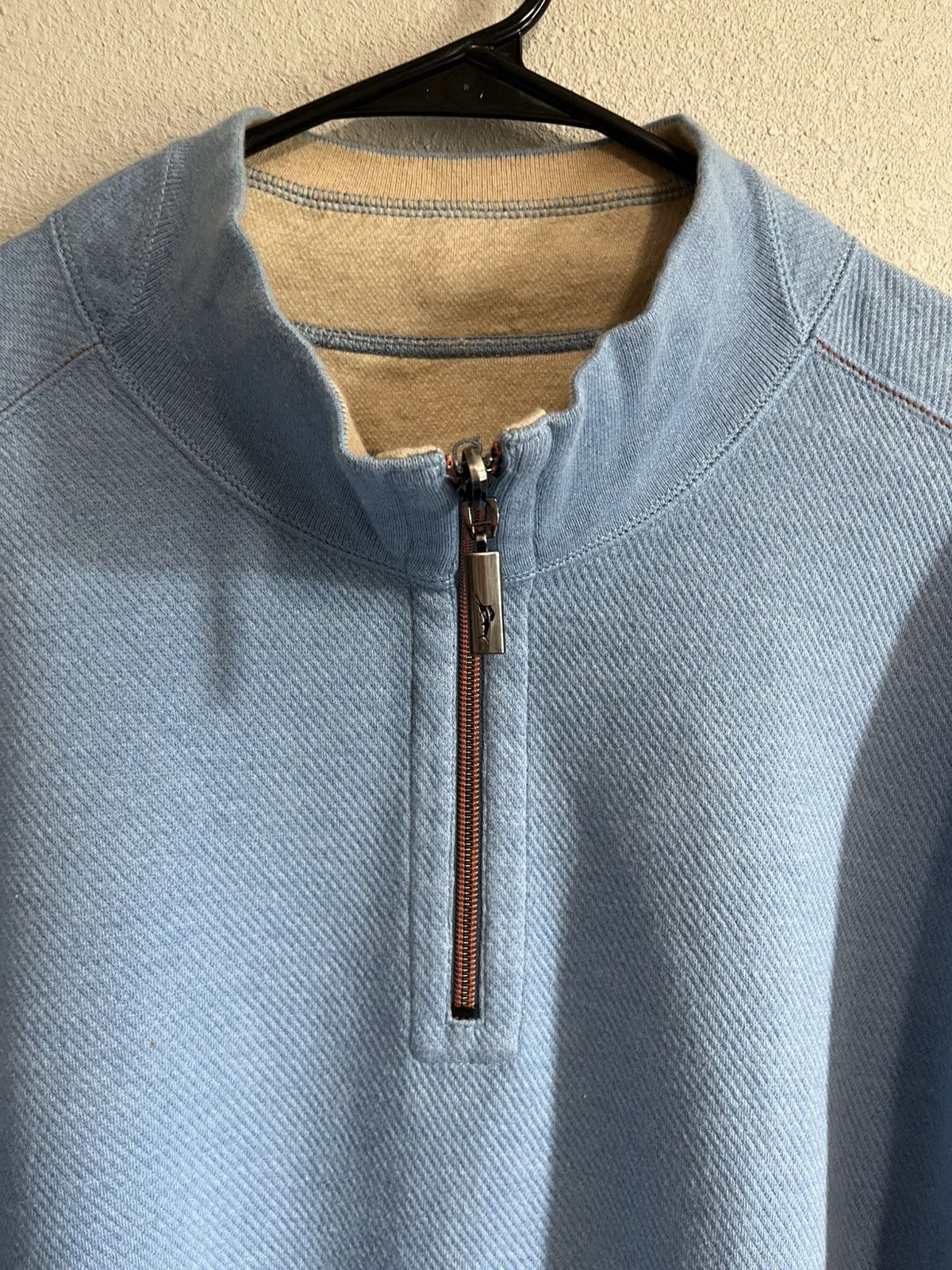 Tommy Bahama Tommy Bahama Reversible Quarter-Zip Pullover – Blue/Beige – Size US XXL / EU 58 / 5 - 3 Thumbnail