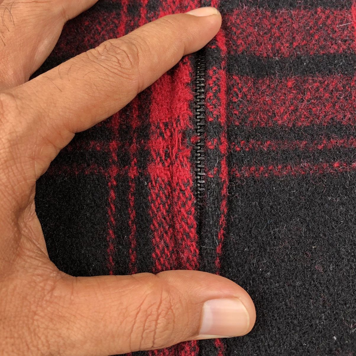 Japanese Brand Back Number Wool Jacket Red Plaid Tartan Jacket Size US L / EU 52-54 / 3 - 16 Thumbnail