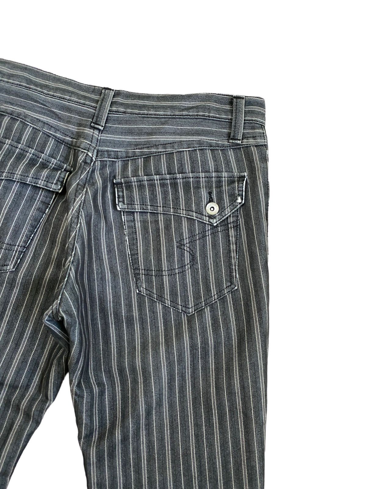 Designer × Japanese Brand × Vintage Flared Semantic Design Striped Bootcut Pant Size US 30 / EU 46 - 11 Thumbnail