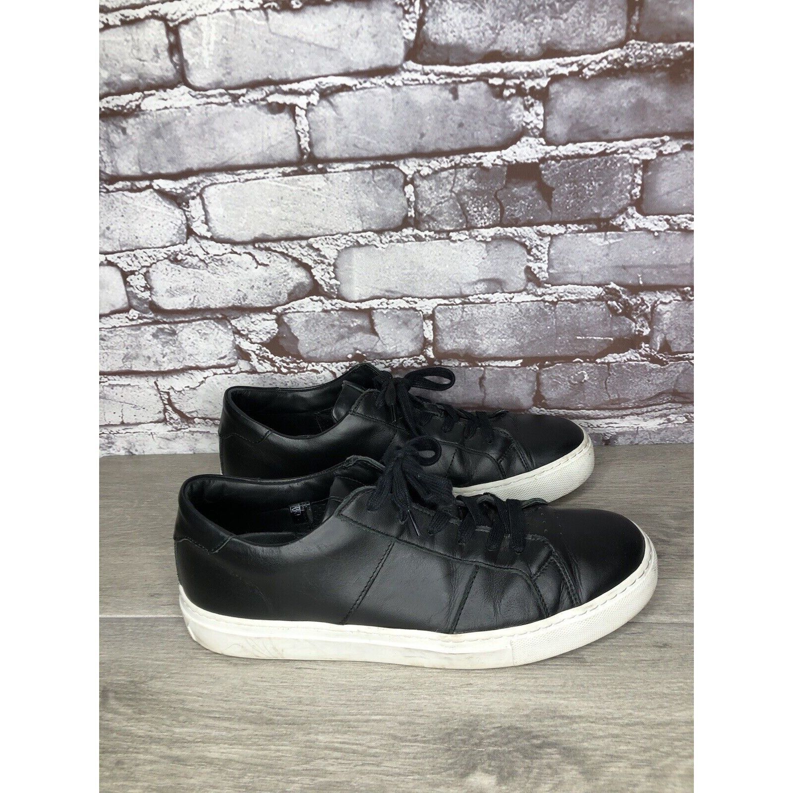 Greats Greats Brooklyn Black Leather Causal Lace Sneakers Shoes Men Size US 9.5 / EU 42-43 - 10 Thumbnail