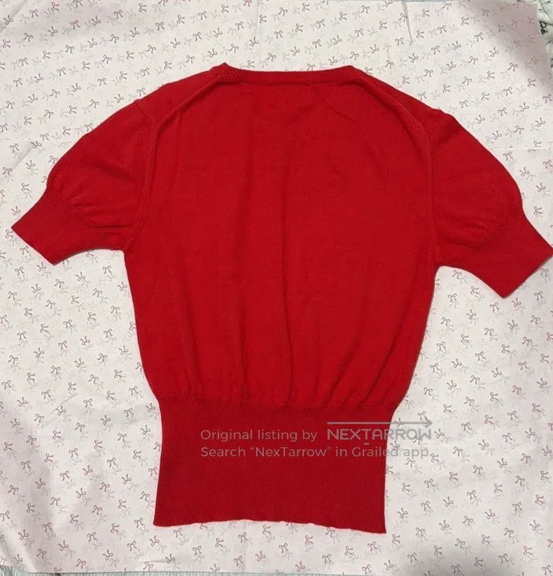 Vivienne Westwood Vivienne Westwood Red Knit Short Sleeve Size XS / US 0-2 / IT 36-38 - 6 Thumbnail