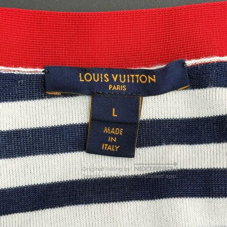 Louis Vuitton Louis Vuitton Dark blue striped logo knit cardigan sweater Size US L / EU 52-54 / 3 - 5 Thumbnail
