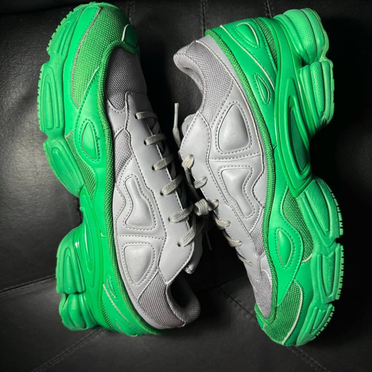 Adidas × Raf Simons 10us Adidas Raf Simons Ozweego Green Grey Sneakers Size US 10 / EU 43 - 4 Thumbnail