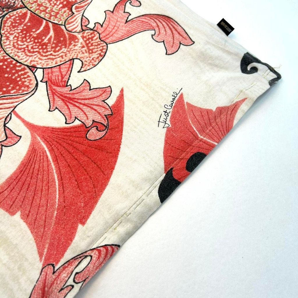 Just Cavalli y2k Cavalli white tank top red and black floral print Size XS / US 0-2 / IT 36-38 - 8 Thumbnail