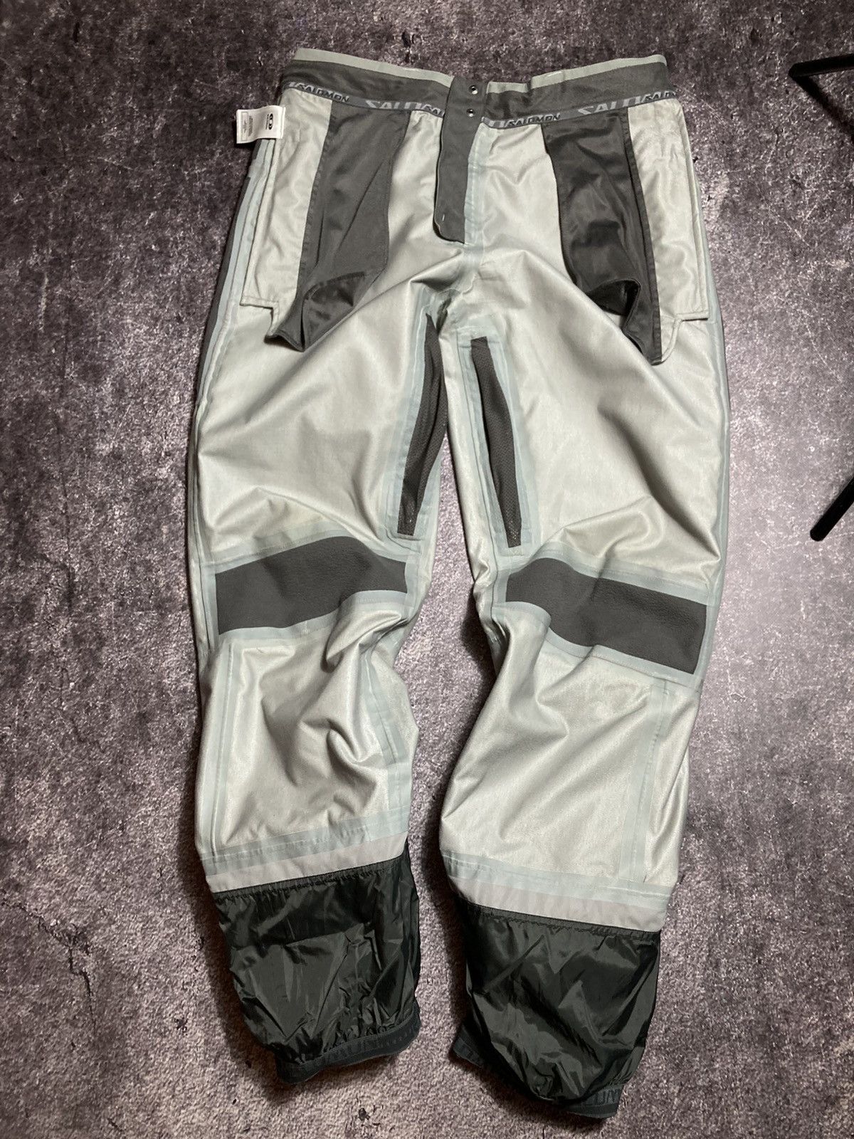 Salomon Vintage Salomon Techwear Ski Pants Clima Pro Storm Grey Size US 32 / EU 48 - 17 Thumbnail