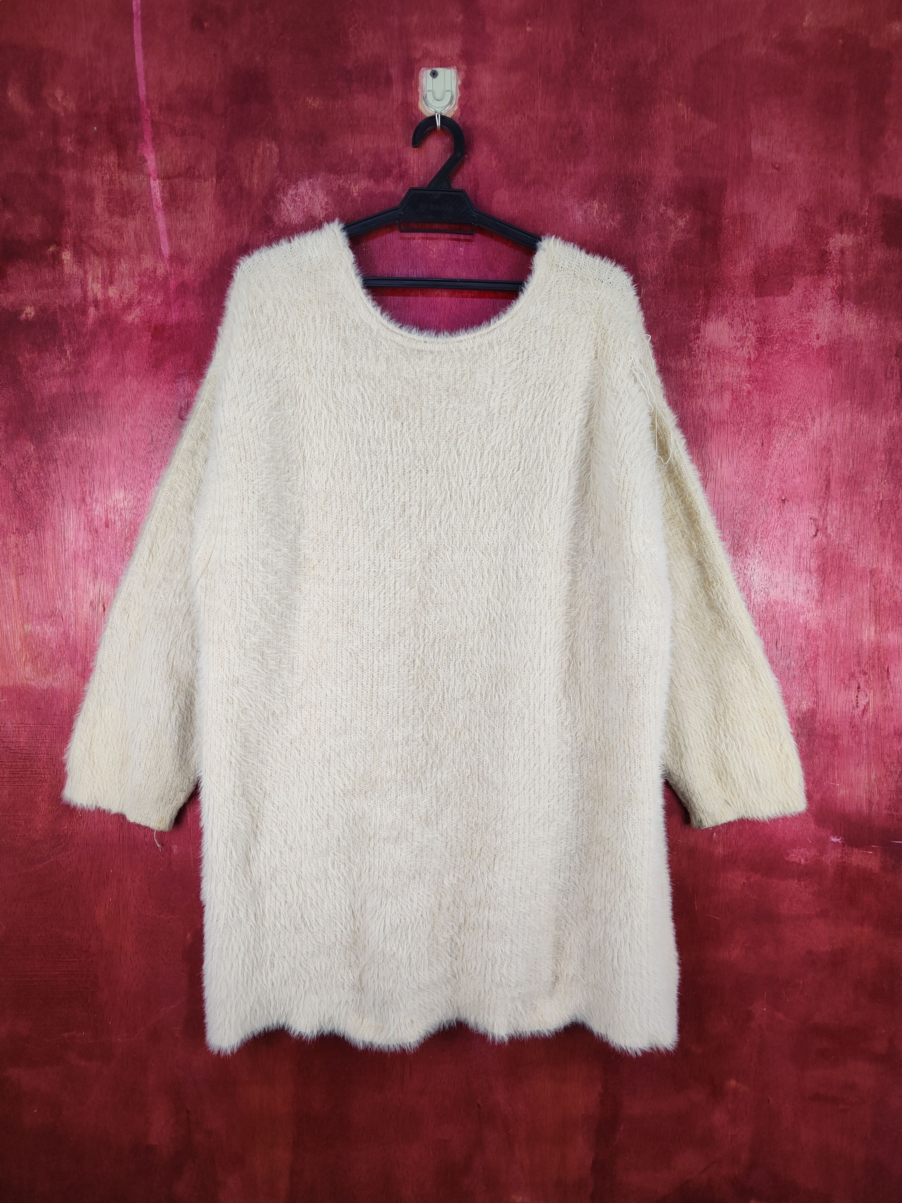 Japanese Brand Ryu Ryu Beige Shag Shaggy Fur Mohair Knitwear #S2071 Size M / US 6-8 / IT 42-44 - 7 Thumbnail