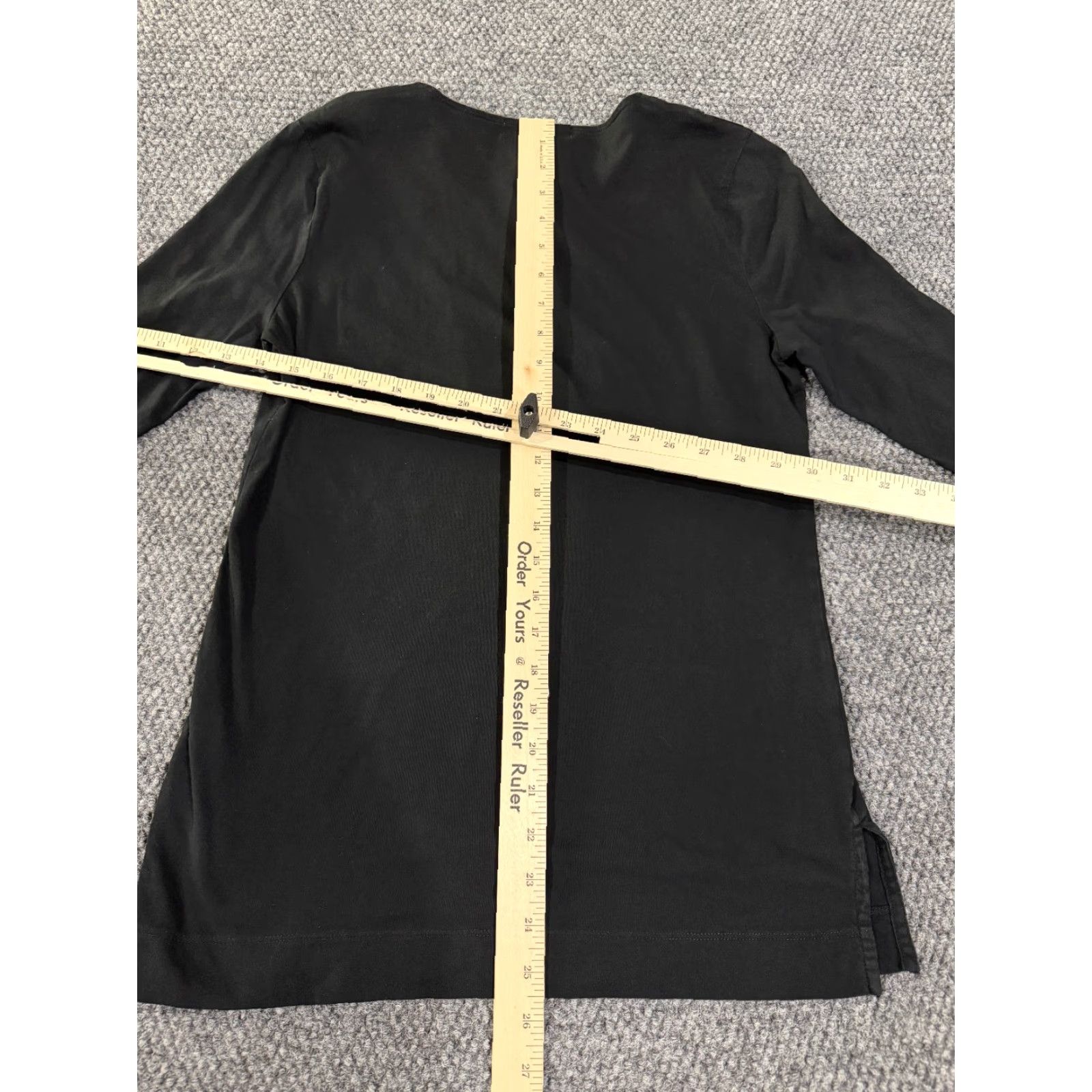 Ralph Lauren Lauren Ralph Lauren Tunic Top Womens Medium Black Long Sleeve V Neck Stretch Blouse Size M / US 6-8 / IT 42-44 - 7 Thumbnail