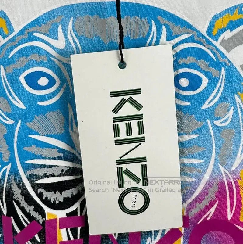 Kenzo KENZO White Cotton Women's T-Shirt with Tiger Print . Size XS / US 0-2 / IT 36-38 - 4 Thumbnail