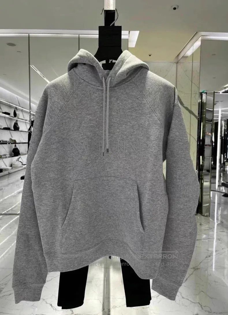 Saint Laurent Paris Saint Laurent Paris Embroidered Signature Men's Hoodie Size US M / EU 48-50 / 2 - 2 Thumbnail