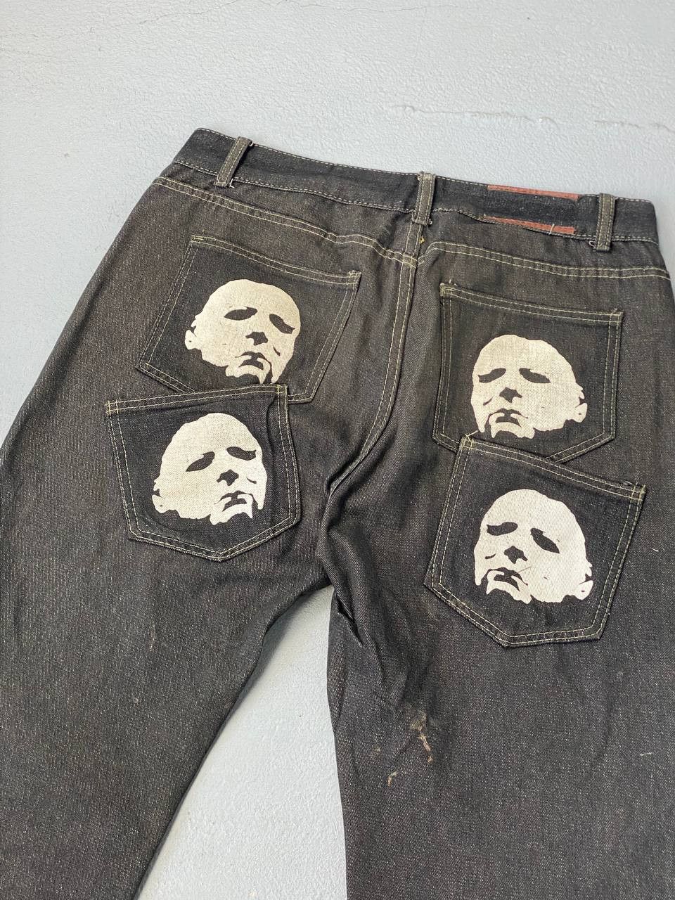 Japanese Brand Avantgarde Baggy Faces Mask Denim Jeans Opium Style Size US 32 / EU 48 - 7 Thumbnail