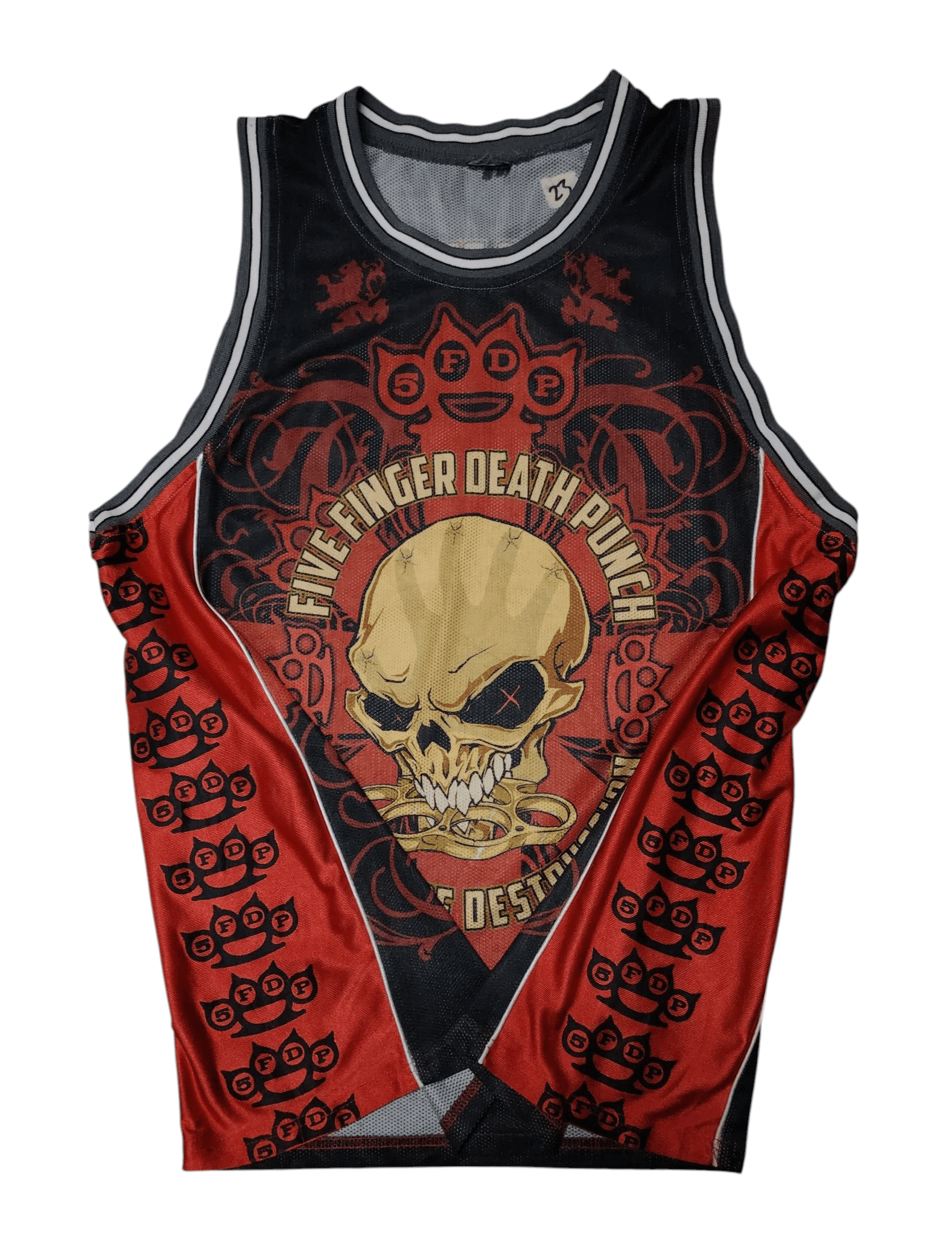 Band Tees Five Finger Death Punch Bonehead Red Basketball Jersey Size US L / EU 52-54 / 3 - 3 Thumbnail
