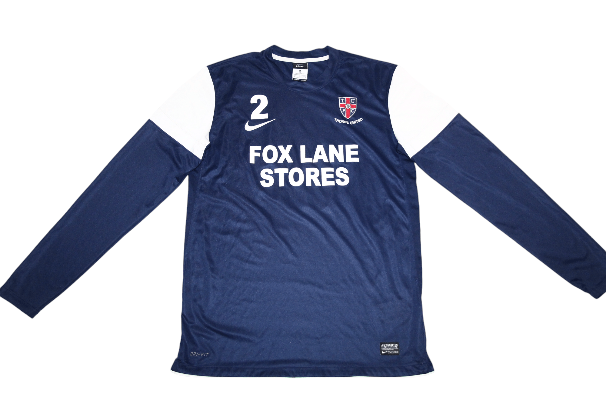Nike Nike Thorpe United F.C. #2 L/S Jersey Size US M / EU 48-50 / 2 - 4 Thumbnail