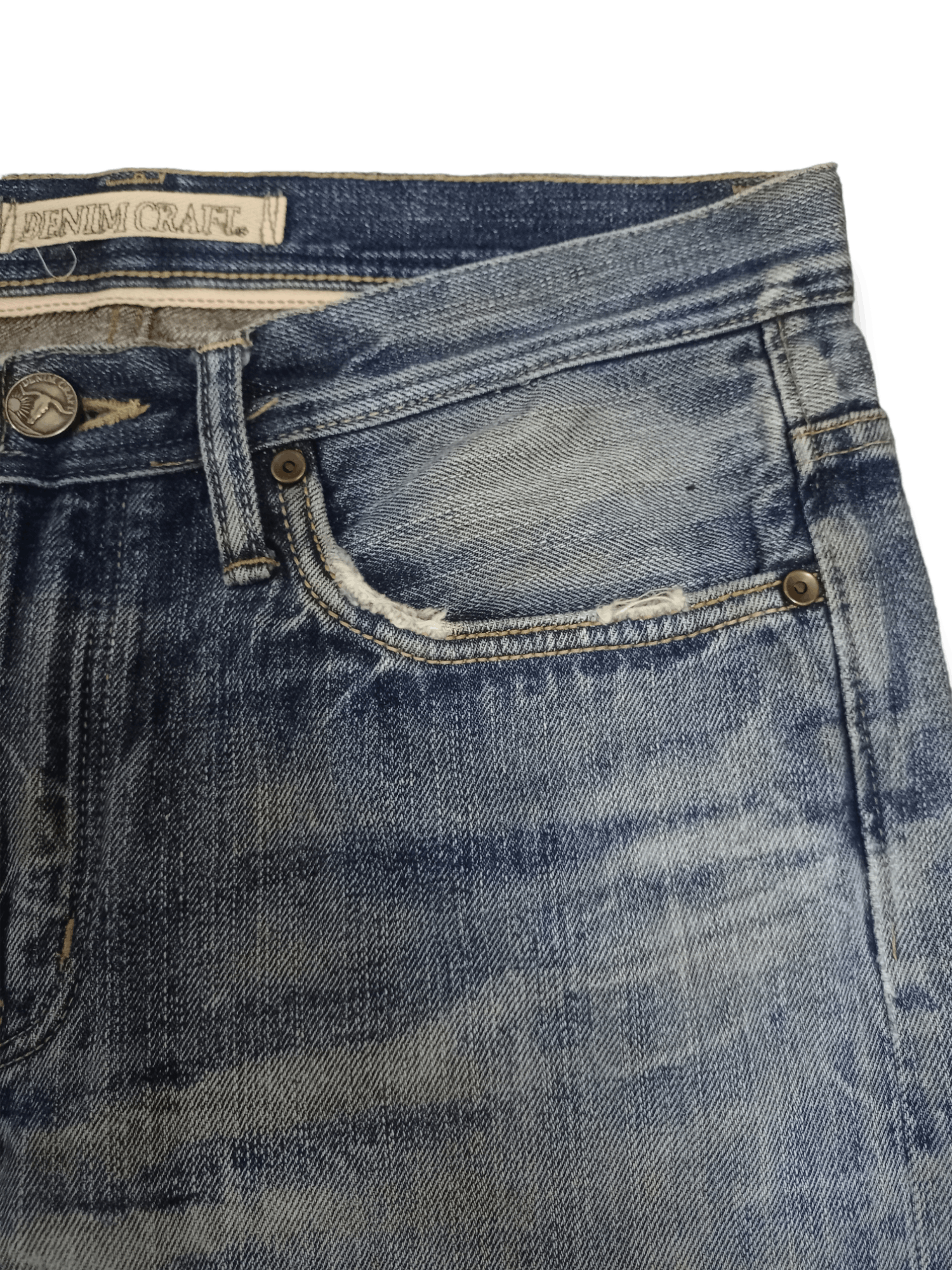 Japanese Brand Vintage Japanese Denim Crafts Distressed Baggy Jeans Size US 32 / EU 48 - 5 Thumbnail