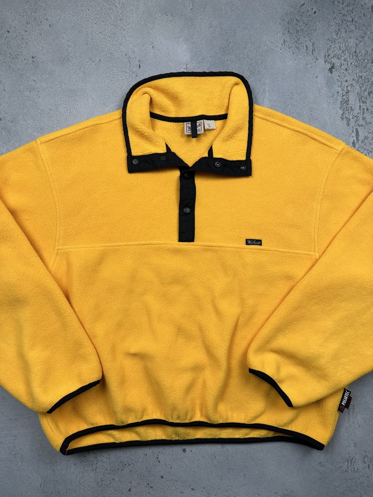 Woolrich Woolen Mills Woolrich Polartec Snap Fleece Pullover Yellow Black Trim USA Size US XL / EU 56 / 4 - 10 Thumbnail