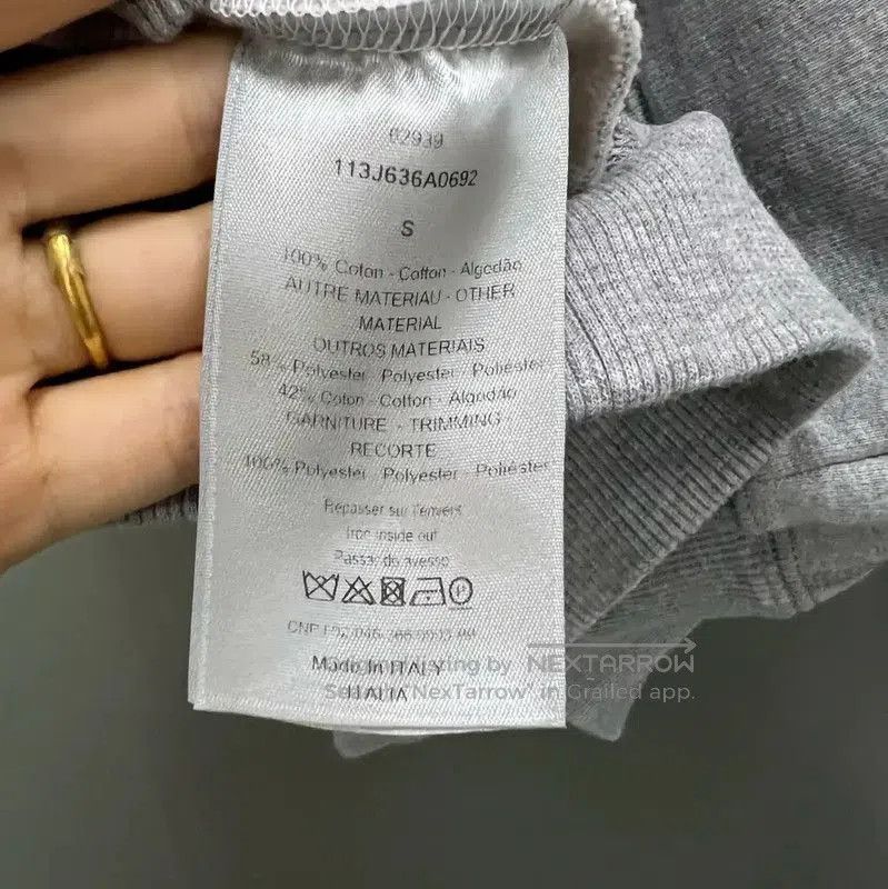 Dior Dior Men's Gray Cotton Hoodie Sweatshirt . Size US S / EU 44-46 / 1 - 4 Thumbnail