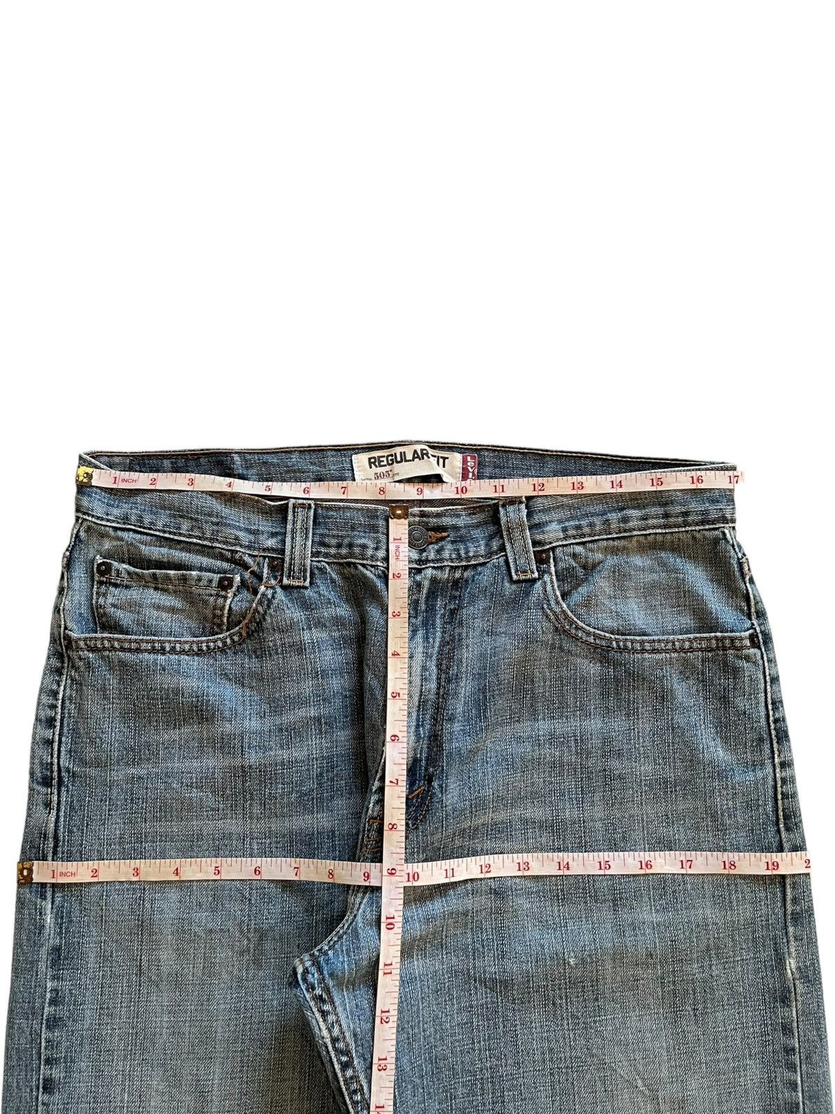 Levi's × Levi's Vintage Clothing Vintage 90s Levis 505 Blue Wash Distressed Baggy Jeans Size US 34 / EU 50 - 11 Thumbnail