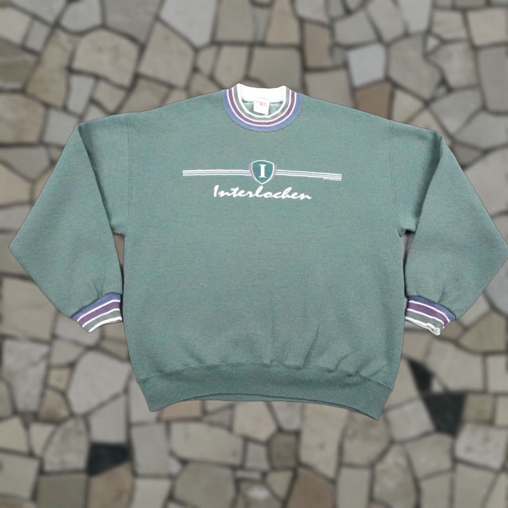 Vintage VINTAGE Interlochen Sweatshirt Mens XL Green Center For Arts Crew Pullover 90s Size US XL / EU 56 / 4 - 1 Thumbnail