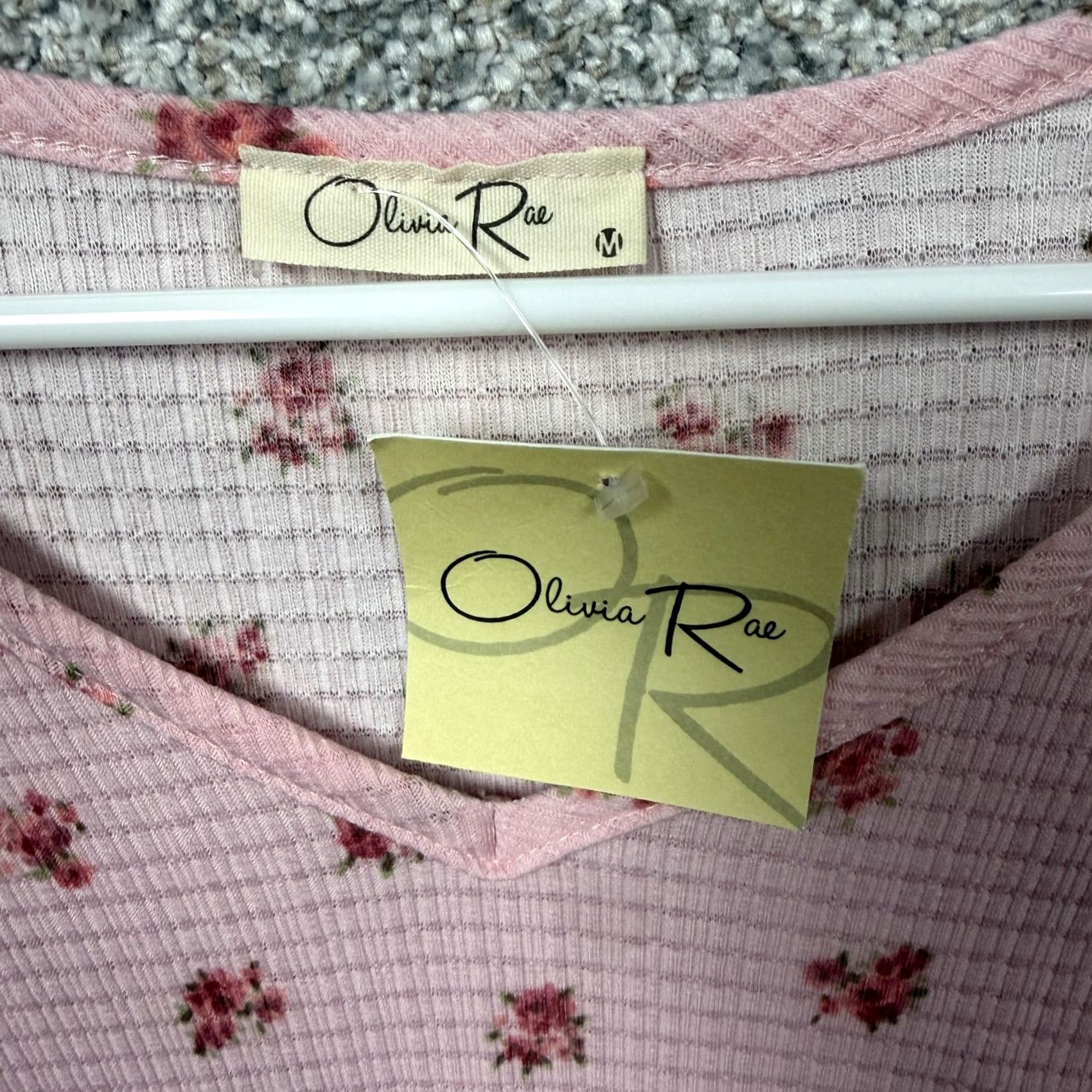 Vintage Olivia Rae T-Shirt M Floral Cropped Lettuce Trim Romantic Fairycore Coquette Size M / US 6-8 / IT 42-44 - 4 Thumbnail