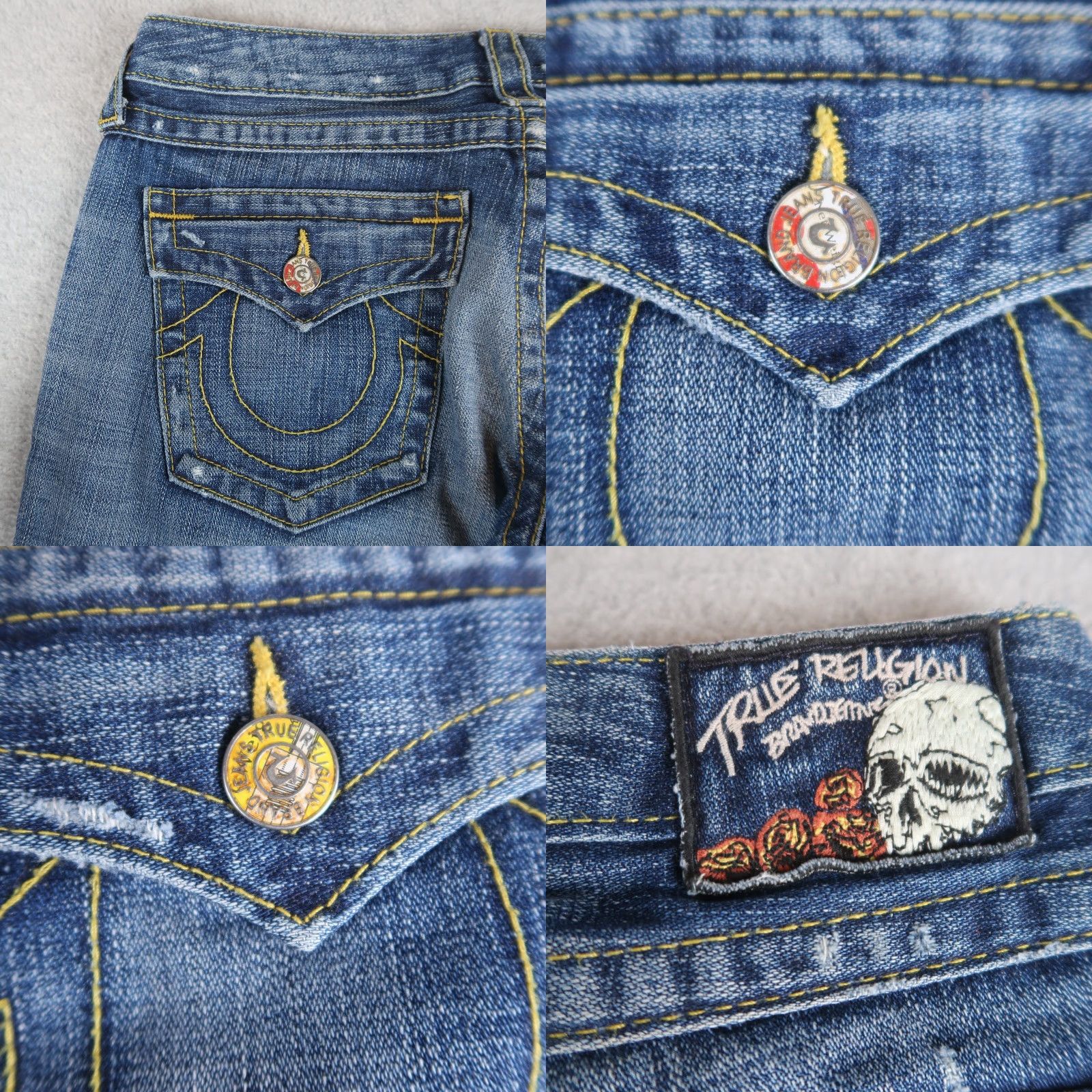 True Religion True Religion Billy Jeans Womens Size 30 Straight Leg Low Rise Flap Size 30" / US 8 / IT 44 - 10 Thumbnail