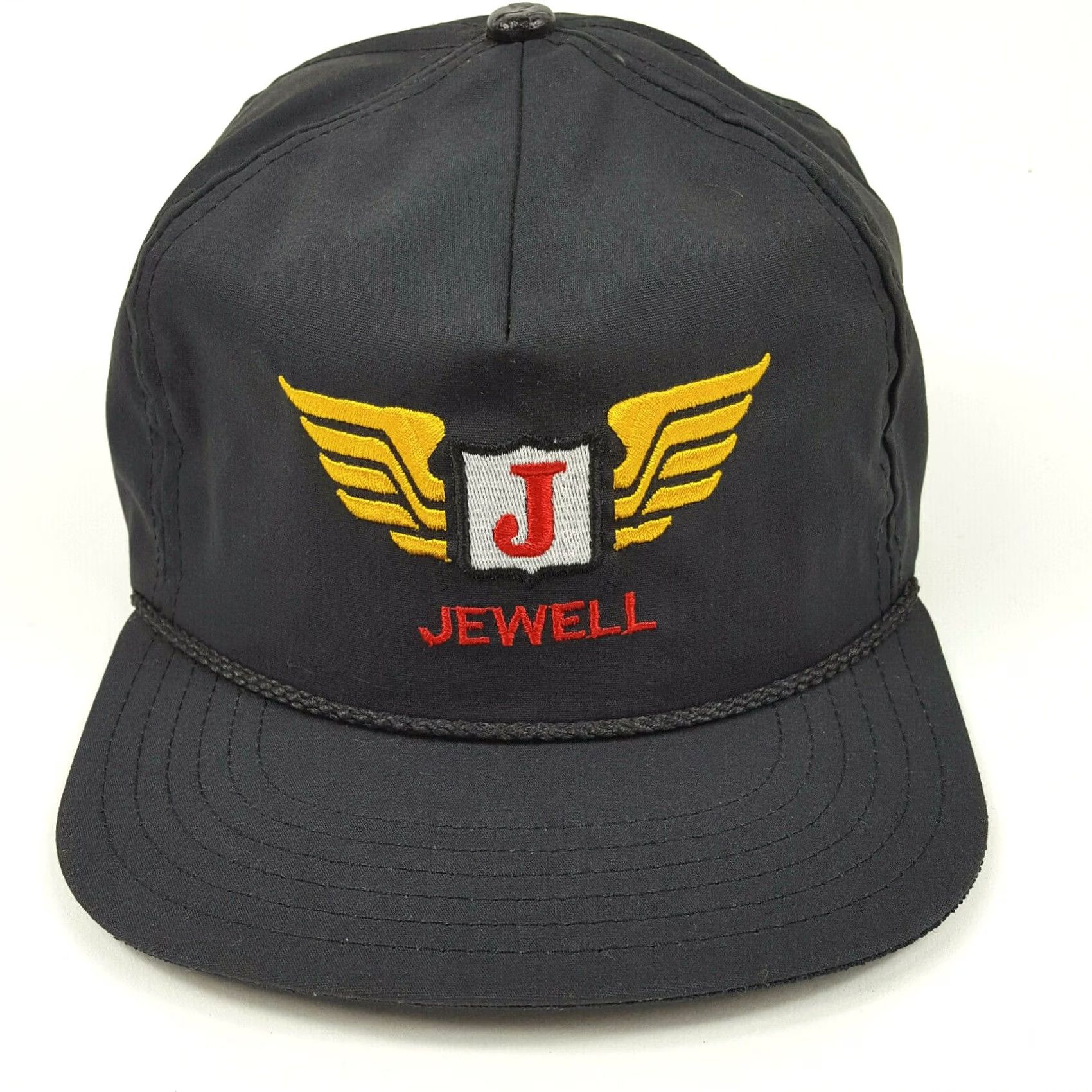 Vintage VINTAGE Diann's Spec. Adv Jewell Wing Logo Trucker Hat USA Made Adjustable Snapback Retro Cap Black Men Twill Polyester Embroidered 80s Retro Cap Hat Size ONE SIZE - 2 Thumbnail