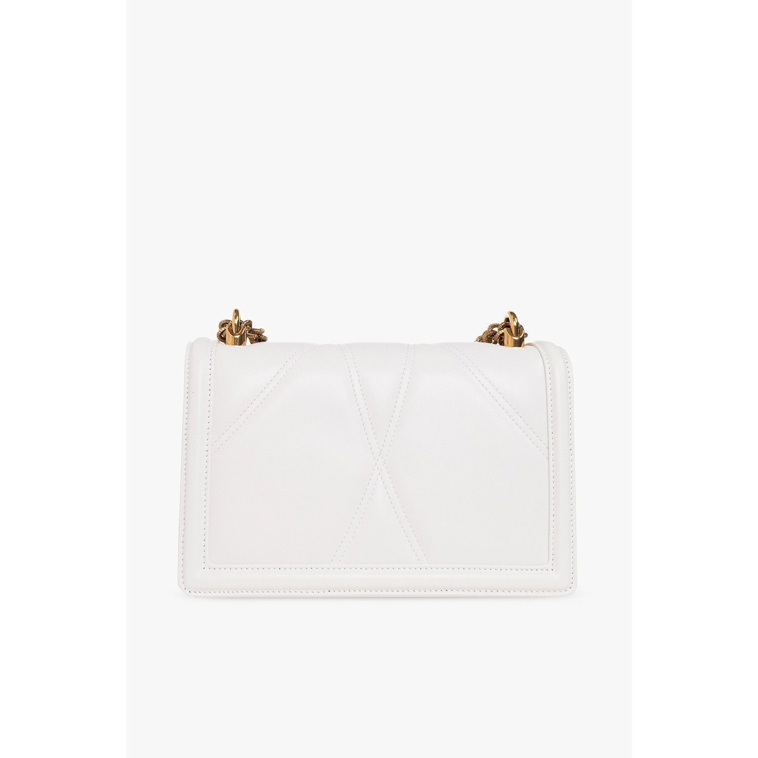 Dolce & Gabbana DOLCE&GABBANA Devotion Medium White Leather Shoulder Bag New Size ONE SIZE - 2 Thumbnail