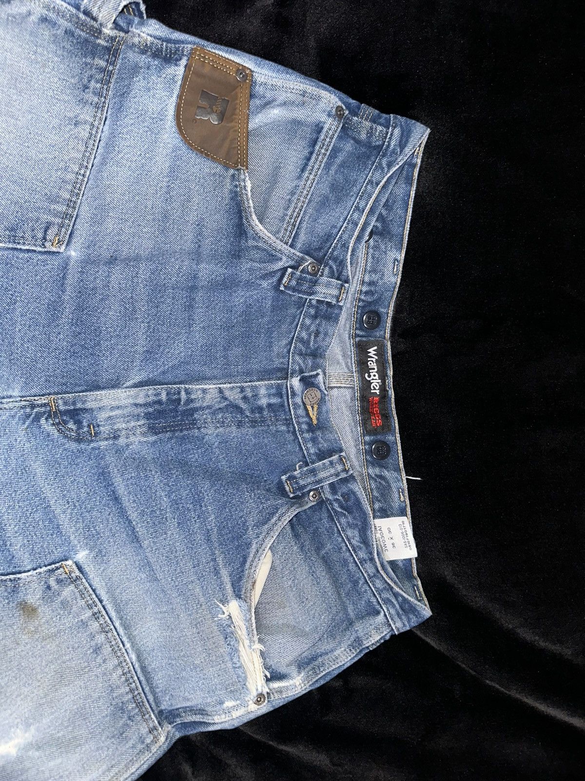 Vintage × Wrangler Double Knee Wrangler Size US 36 / EU 52 - 4 Thumbnail