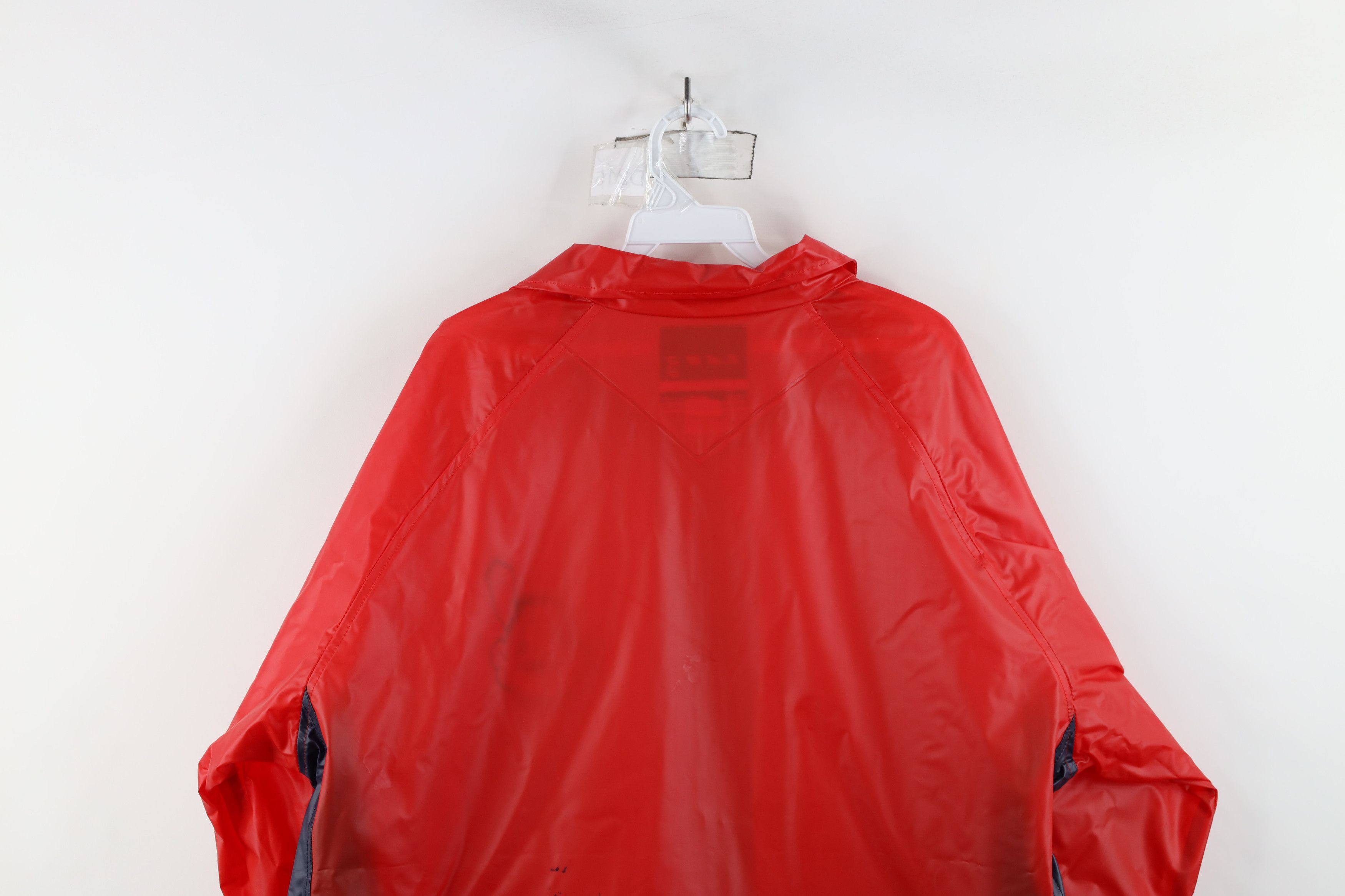 Vintage Vintage 90s Wahoo Cleveland Indians Packable Rain Jacket Red Size US L / EU 52-54 / 3 - 14 Thumbnail
