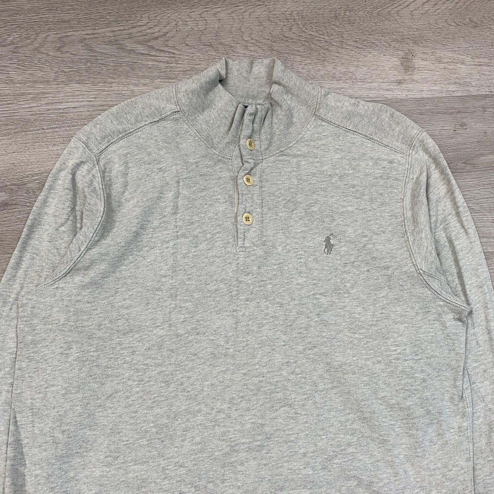 Polo Ralph Lauren × Vintage VTG Polo Ralph Lauren Henley 1/4 Button Sweater Men's XL Size US XL / EU 56 / 4 - 2 Thumbnail