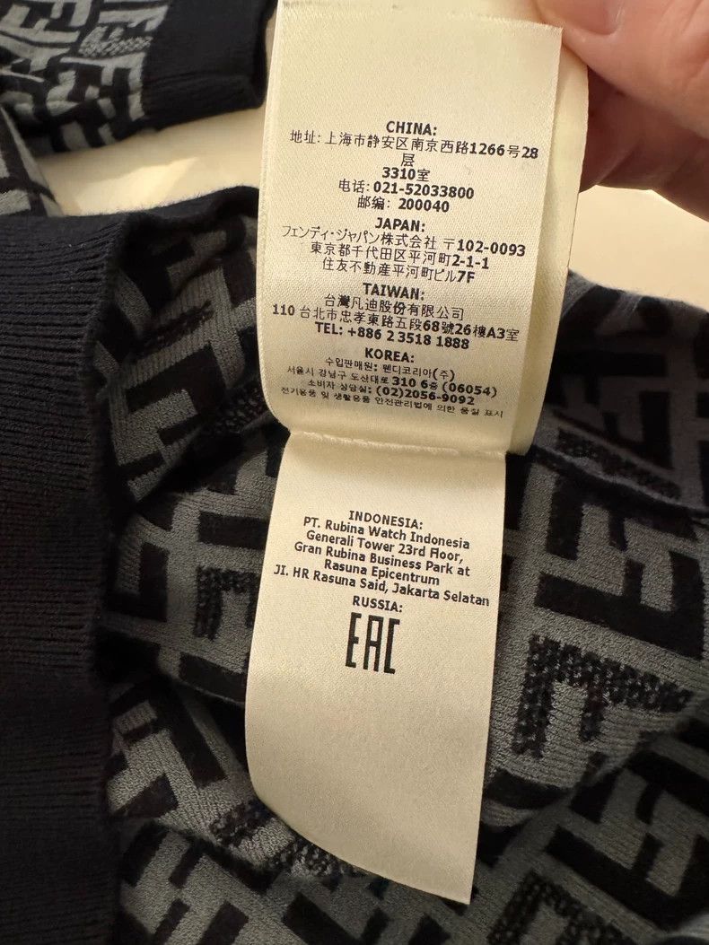 Fendi Fendi Men's logo printed knitwear Size US L / EU 52-54 / 3 - 4 Thumbnail