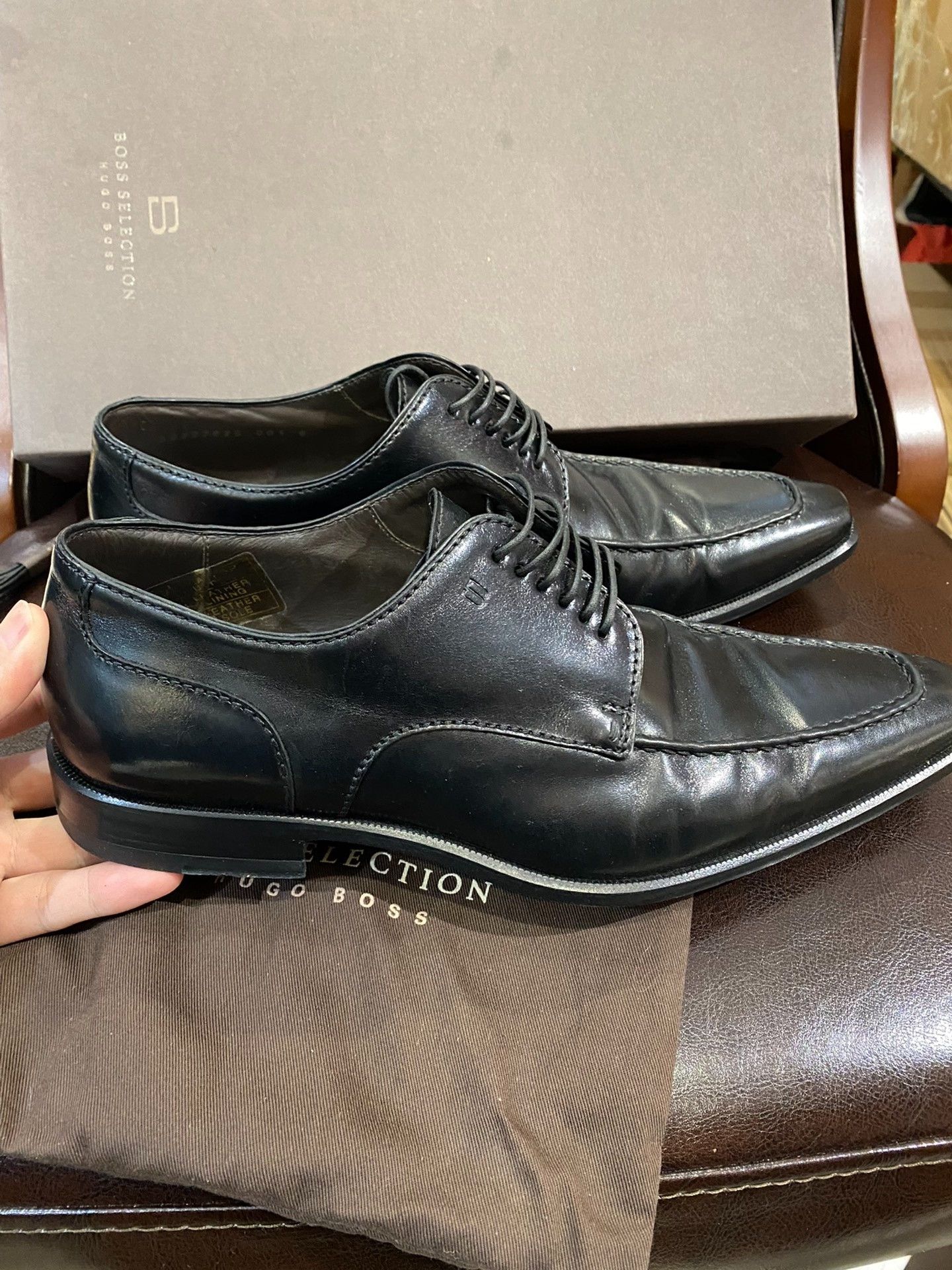 Hugo Boss Boss Selection Men's Leather Shoes 40 Size US 7 / EU 40 - 3 Thumbnail