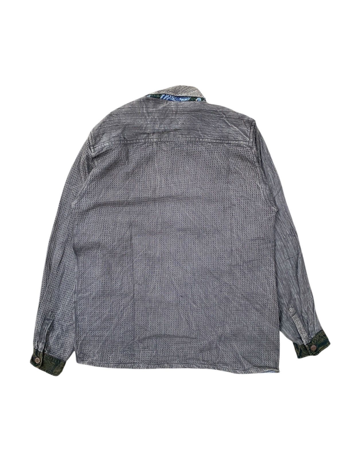 Hysteric Glamour × In The Attic × Japanese Brand Vintage Thermal Button Shirt Faded Patchwork Lgb style Size US M / EU 48-50 / 2 - 2 Thumbnail