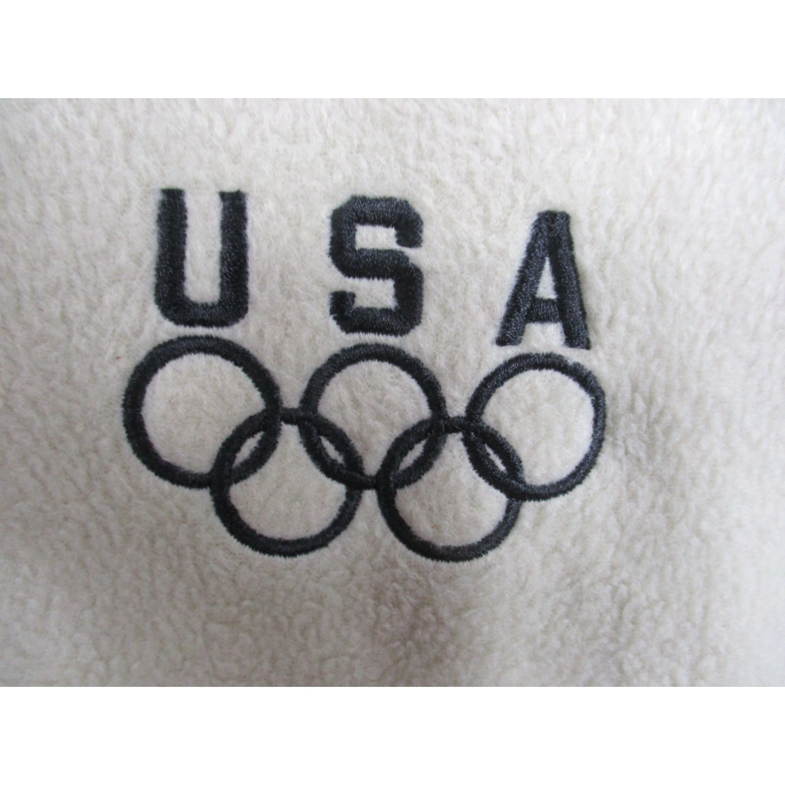 Logo 7 USA Olympics Fleece Jacket Adult Large Beige Logo Unbranded Men Jacket Size US L / EU 52-54 / 3 - 3 Thumbnail