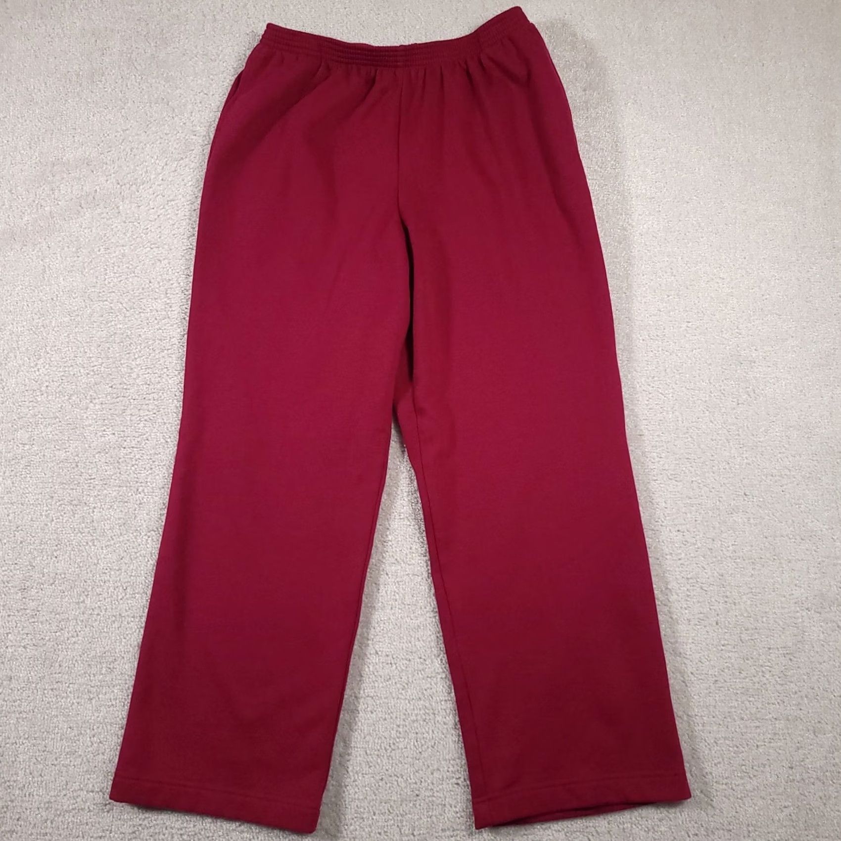Vintage VINTAGE Alfred Dunner Pants Women's 12 Red Sweatpants Polyester Blend Elastic Waist Size 34" / US 12 / IT 48 - 2 Thumbnail