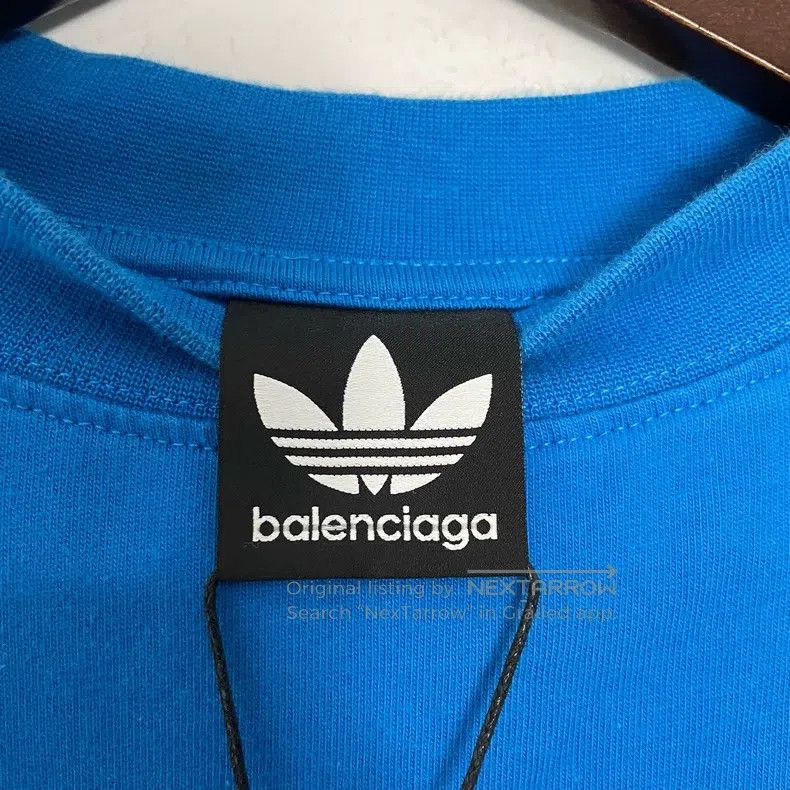 Balenciaga Balenciaga Adidas trefoil striped blue short-sleeved shirt Size US S / EU 44-46 / 1 - 3 Thumbnail