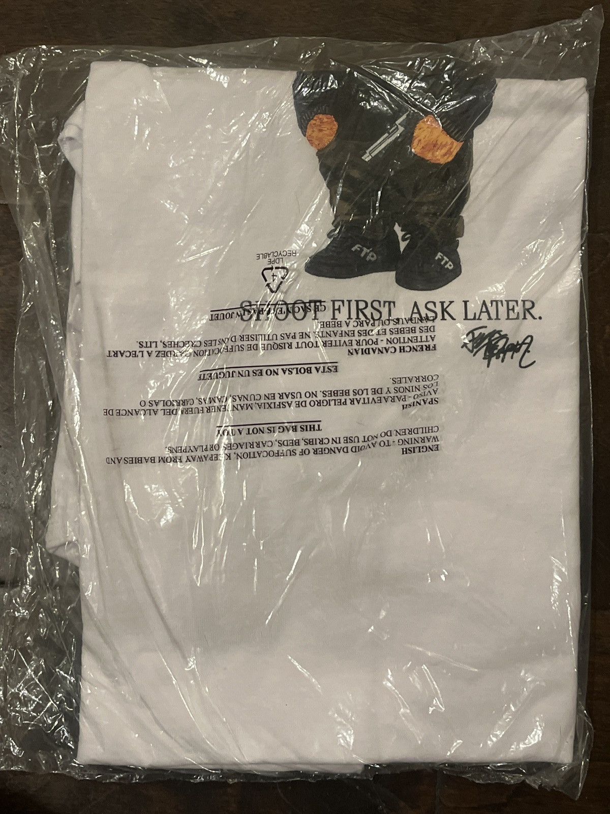 Fuck The Population FTP Shoot First Ask Later Bear tee Size US L / EU 52-54 / 3 - 2 Thumbnail