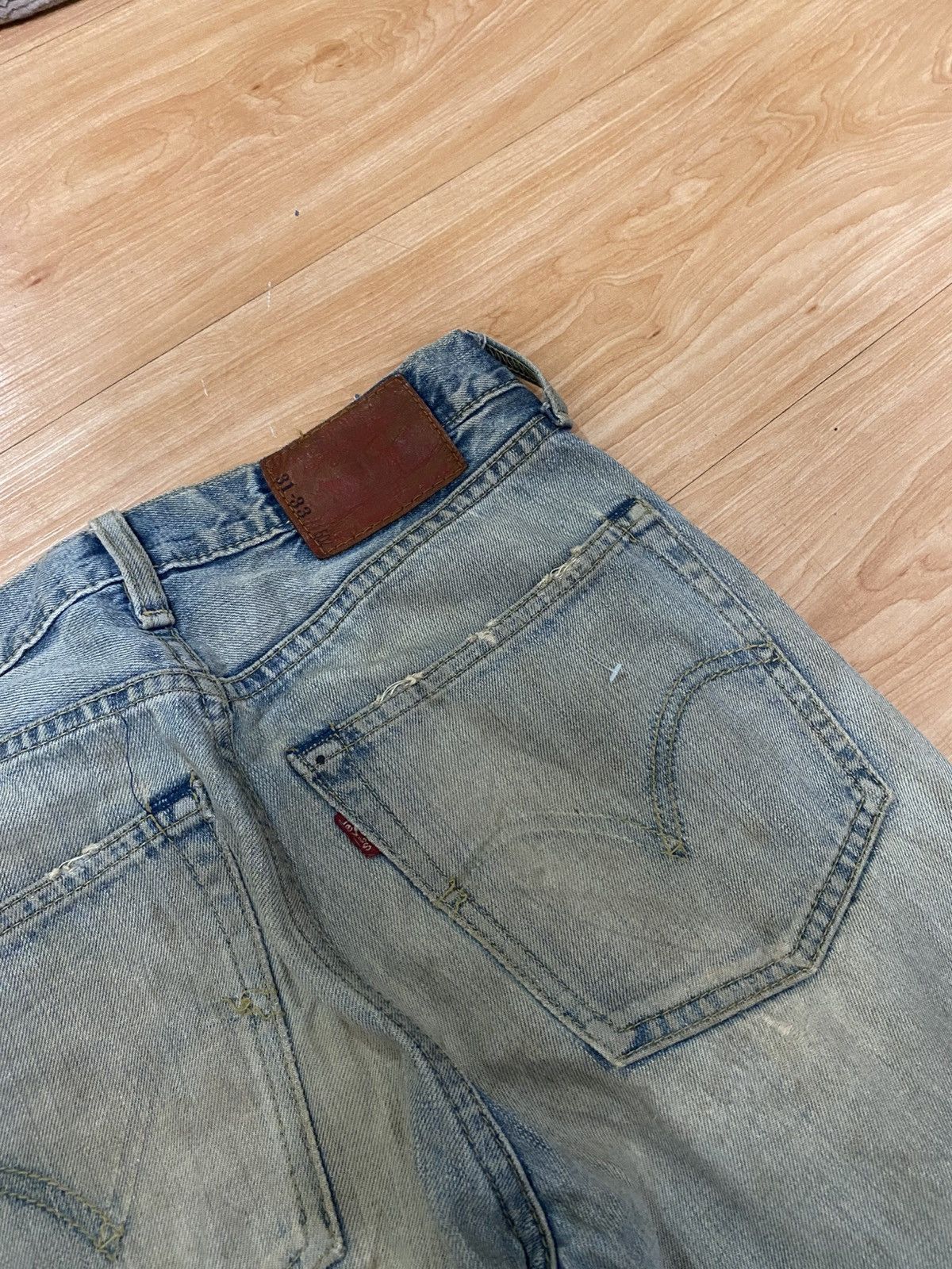 Levi's × Vintage Vintage levis 502 zipper destroyed denim very rare Size US 30 / EU 46 - 8 Thumbnail