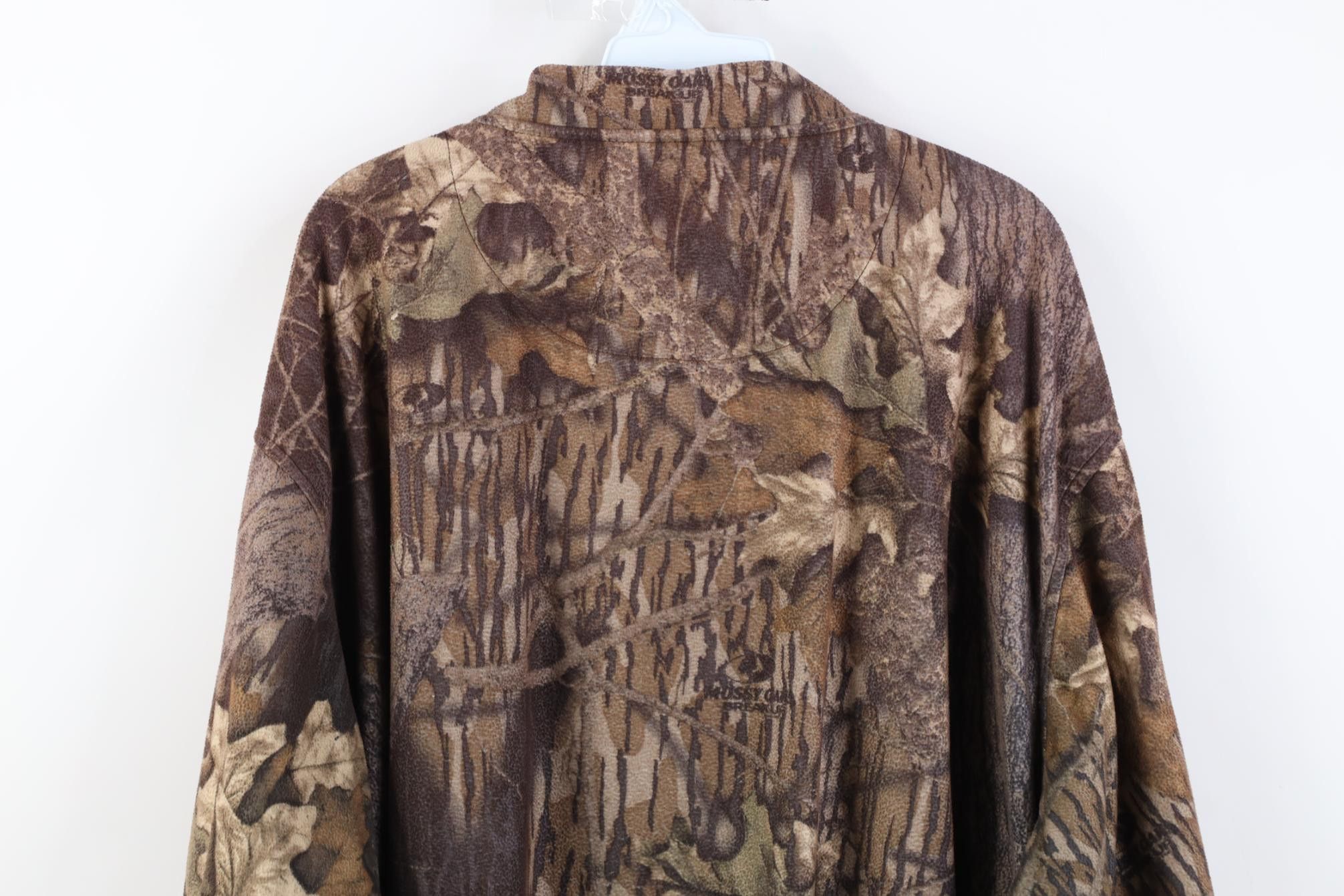 Cabelas Vintage 90s Y2K Cabelas Camouflage Fleece Henley Sweater Size US XXL / EU 58 / 5 - 11 Thumbnail