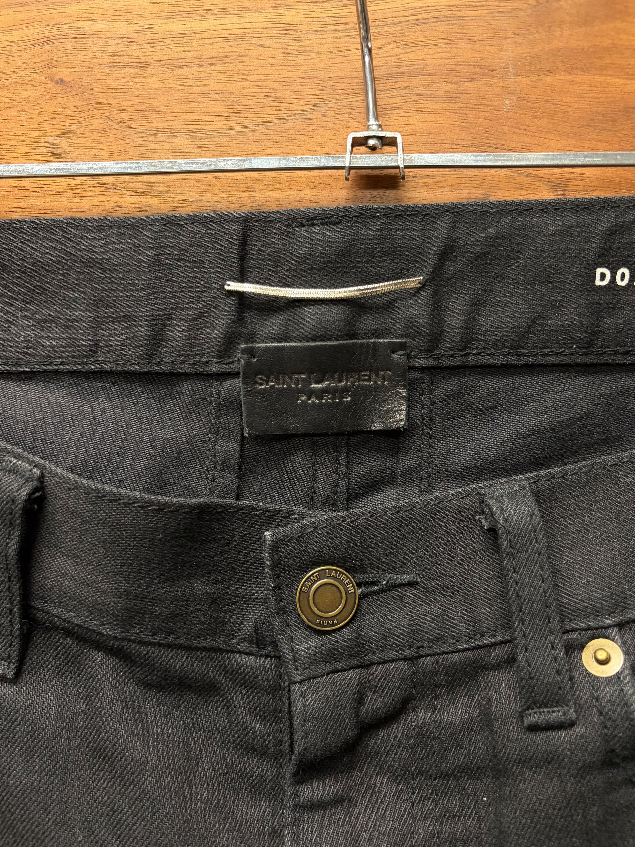Saint Laurent Paris 2015 Saint Laurent by Hedi Slimane ‘D02’ Distressed Black Denim Size US 29 - 3 Thumbnail