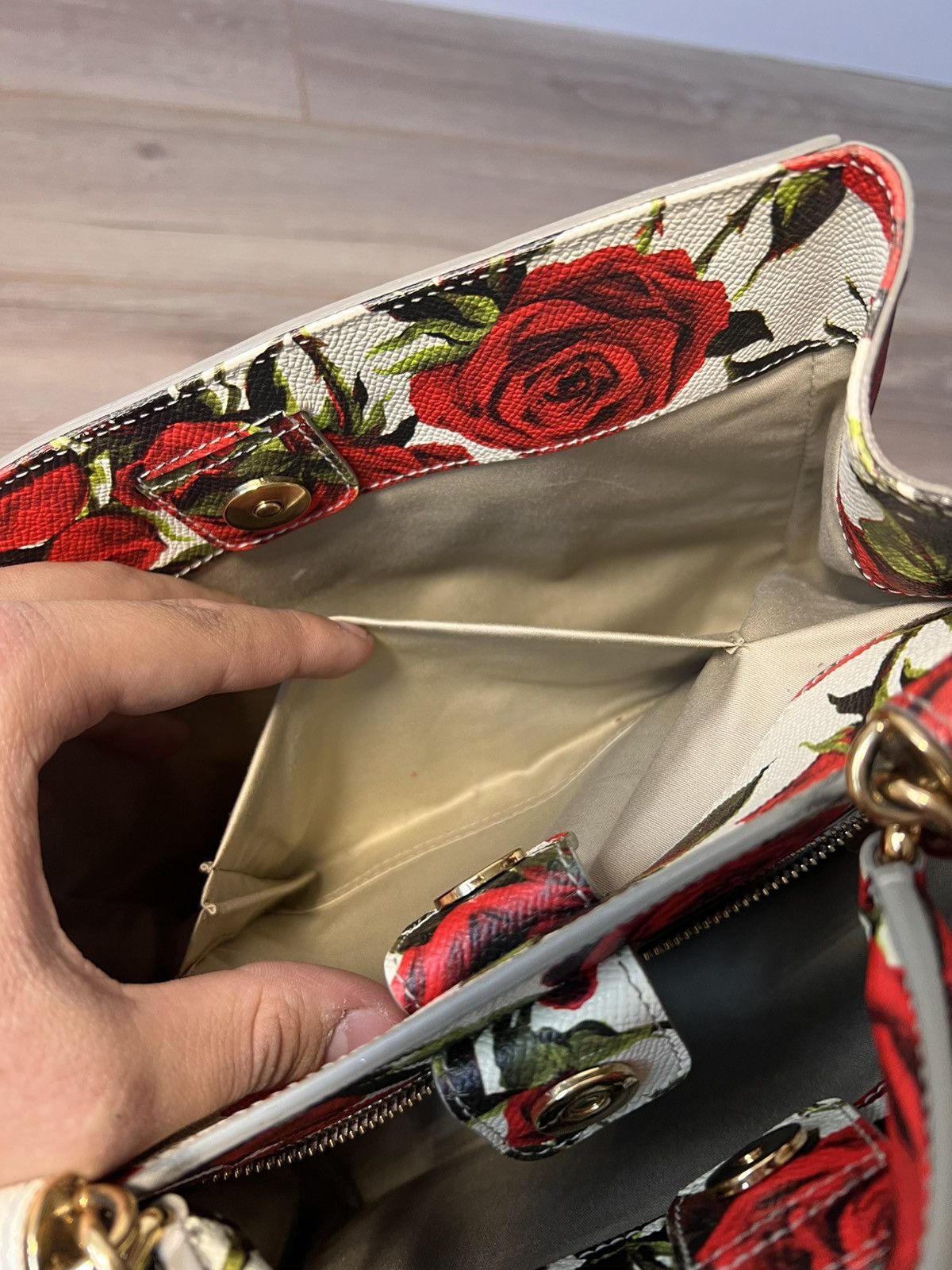 Dolce & Gabbana Dolce & Gabbana Sicily Bag (Rose Print) Size ONE SIZE - 24 Thumbnail