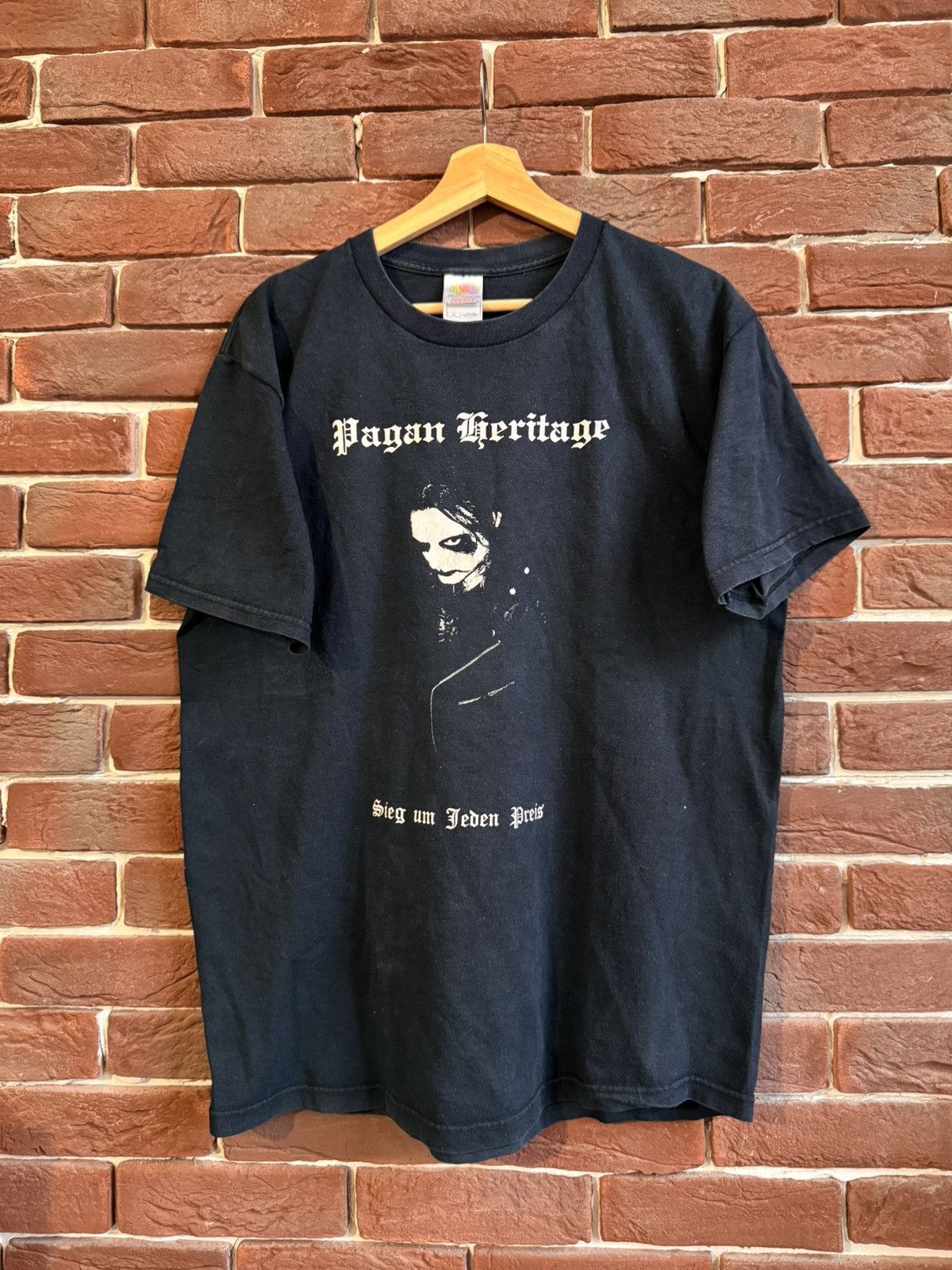 Band Tees Rare Vintage 00s Pagan Heritage Sieg Um Black Metal Tshirt L Size US L / EU 52-54 / 3 - 1 Thumbnail
