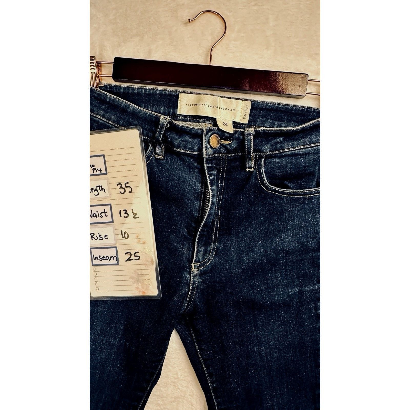 Victoria Beckham Victoria Victoria Beckham Skinny Jeans Womens 26 Dark Wash Size 26" / US 2 / IT 38 - 7 Thumbnail