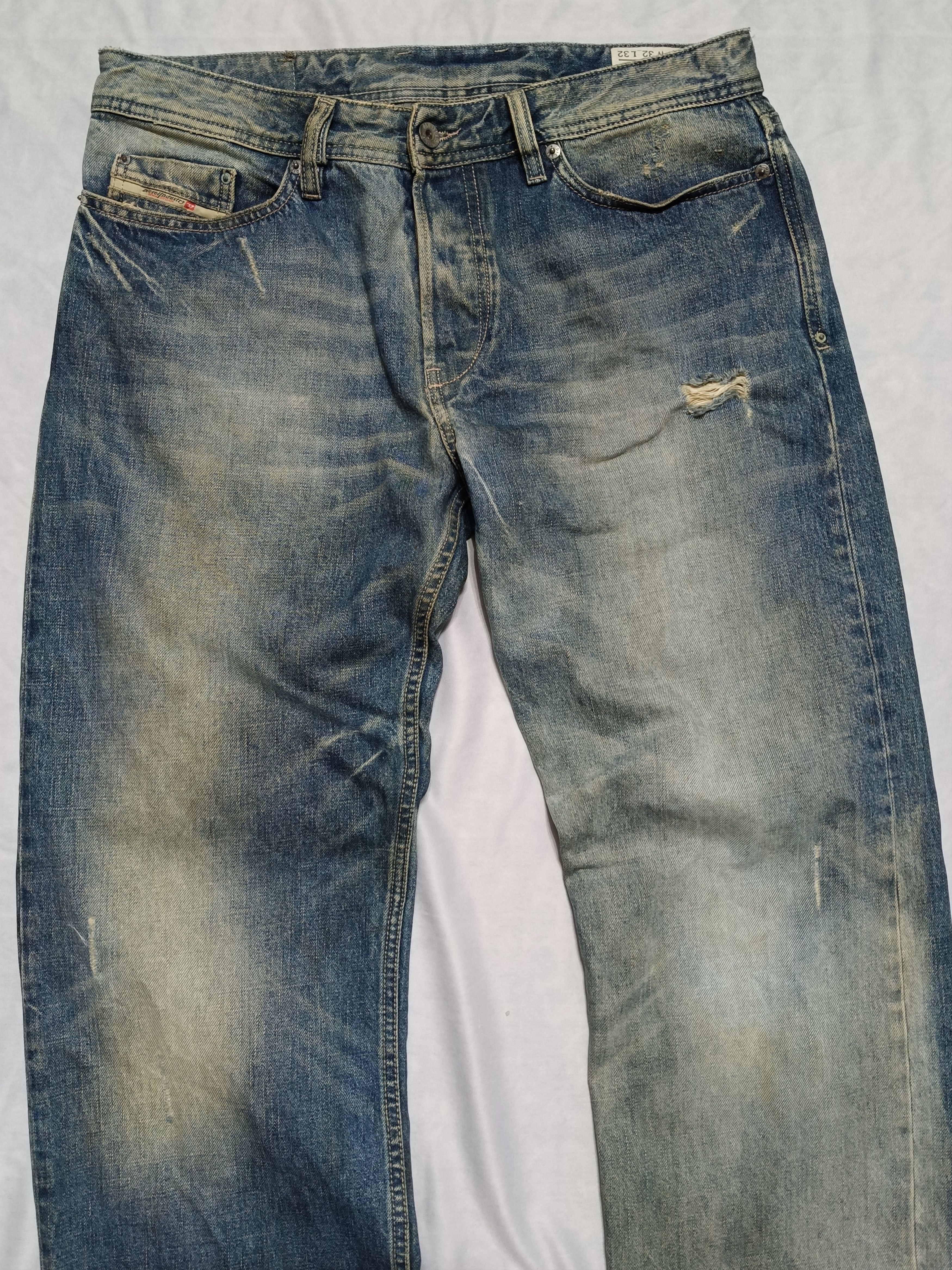 Diesel Diesel KURREN Regular Straight distressed Jeans Size US 34 / EU 50 - 3 Thumbnail