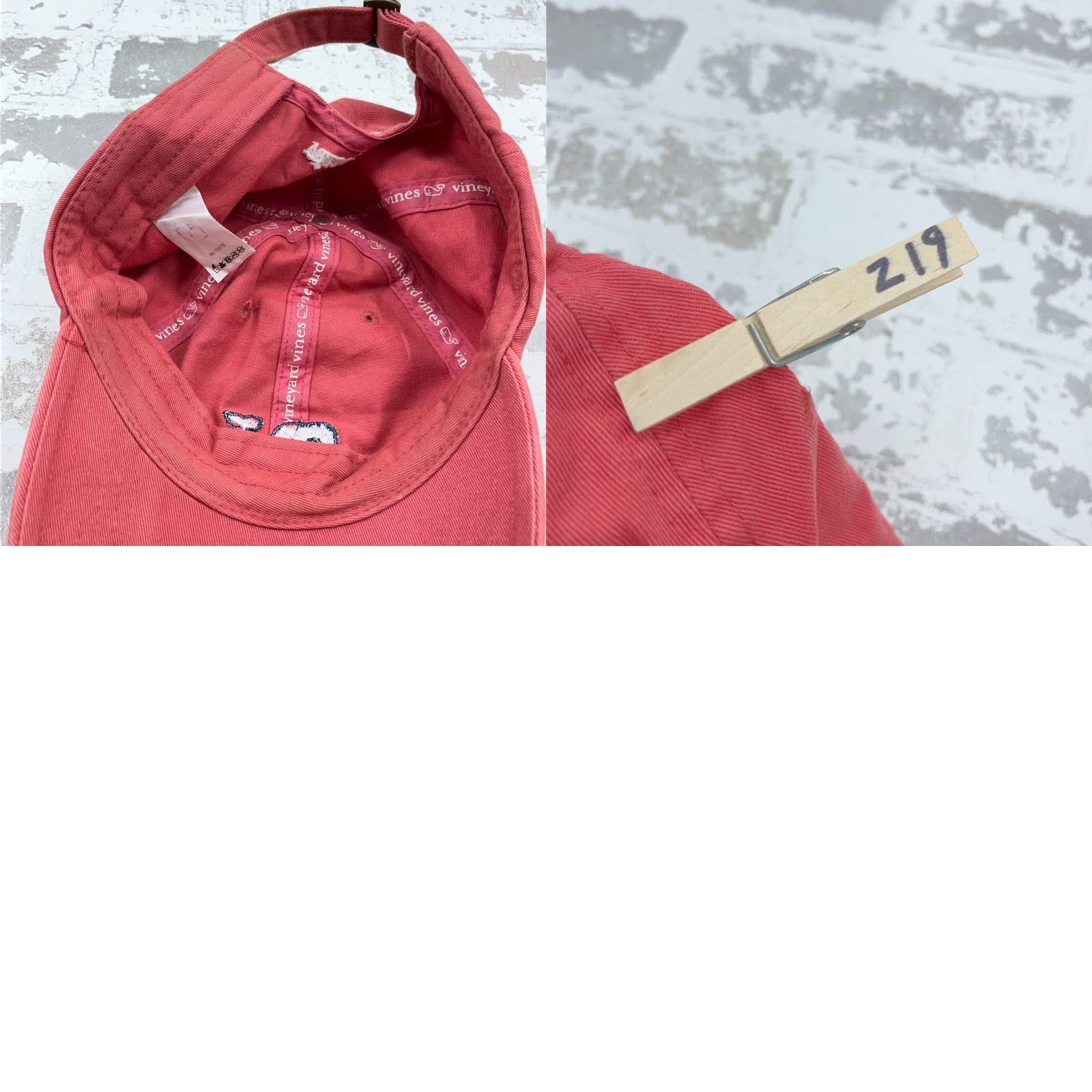 Vineyard Vines VINEYARD VINES Baseball Cap Hat Men Pink USA Flag Whale Logo Twill Adjustable Sport Casual Size ONE SIZE - 8 Thumbnail