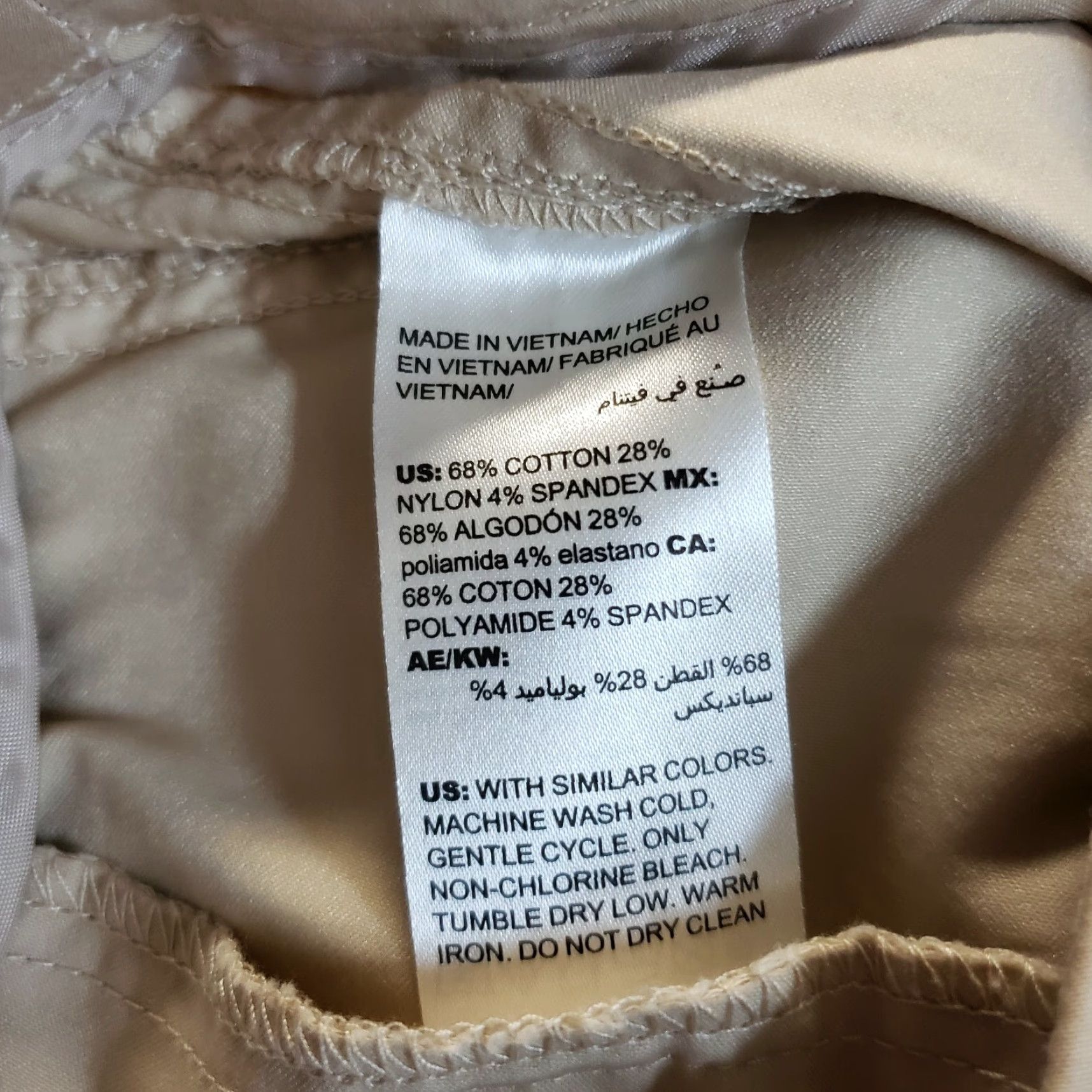 Vintage Chico's Womens Pants Sz 10 Roll Up High Rise Cotton Blend Tan Brown Inseam 27.5 Vintage: No Mens Womens Girls Boys Size 32" / US 10 / IT 46 - 6 Thumbnail