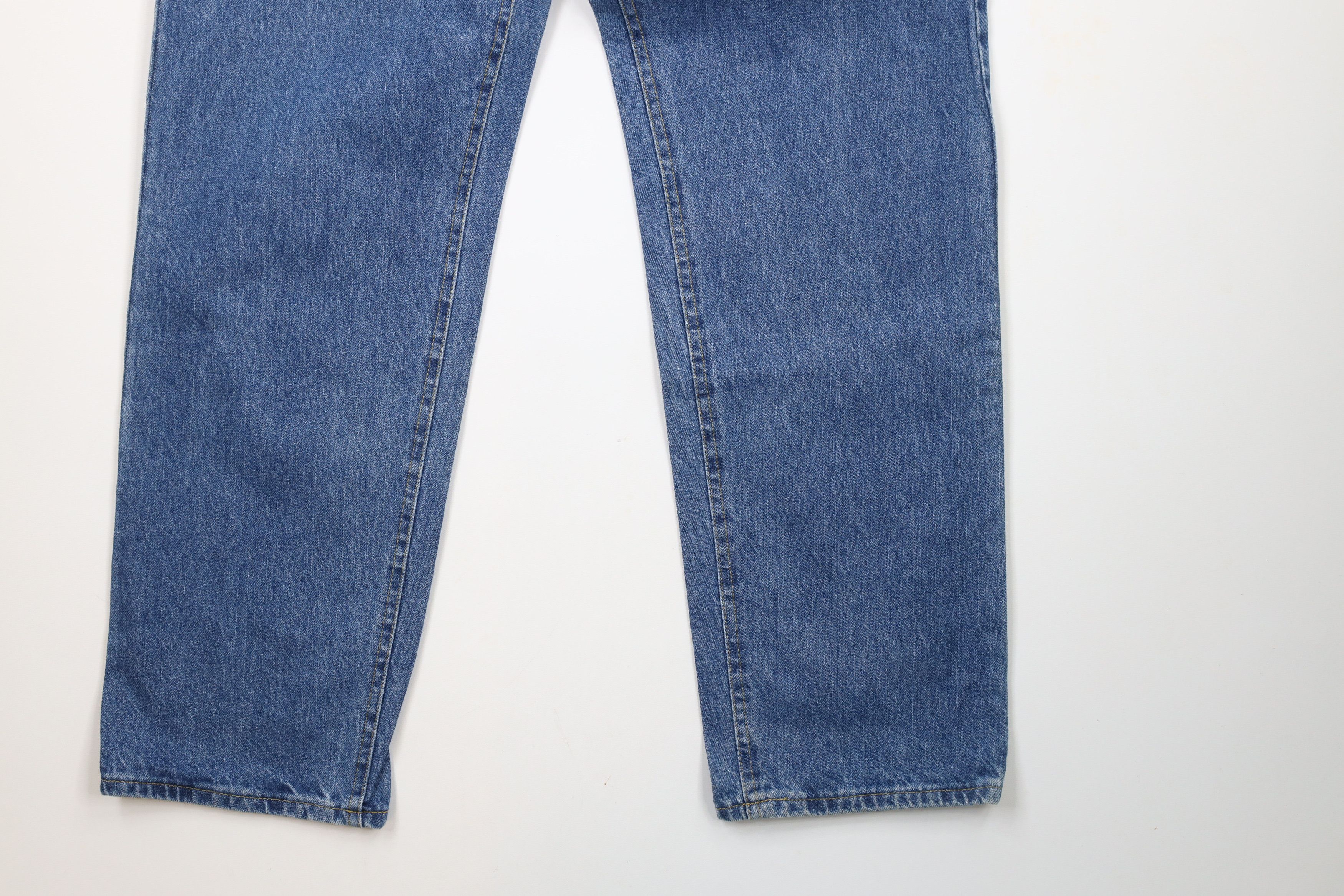 Lee × Vintage Vintage 90s Lee Straight Leg Denim Jeans Blue Cotton Size US 38 / EU 54 - 4 Thumbnail