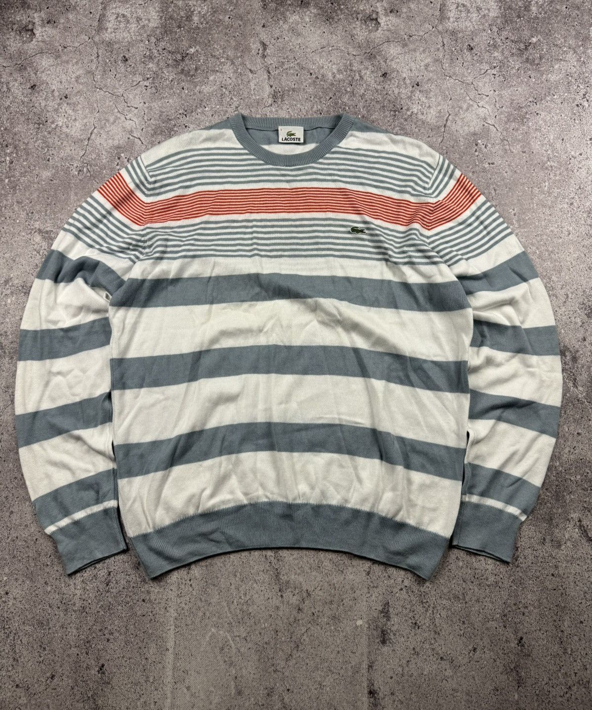 Lacoste Vintage Lacoste Striped Y2K Sweater Crewneck Vintage Cotton Size US L / EU 52-54 / 3 - 1 Thumbnail